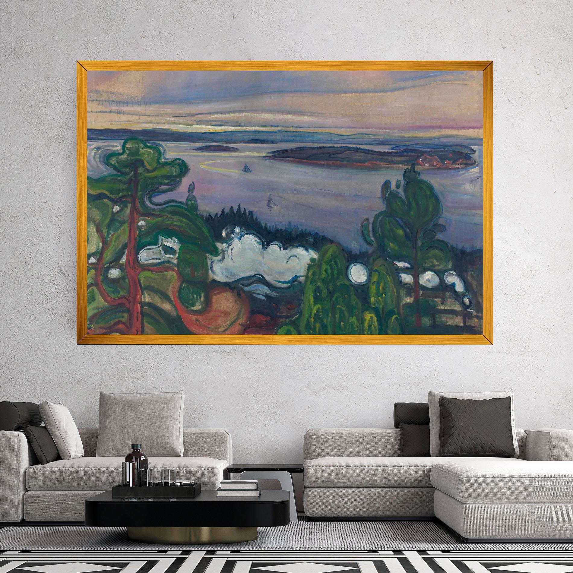 Картина на платно Train Smoke mockup 2