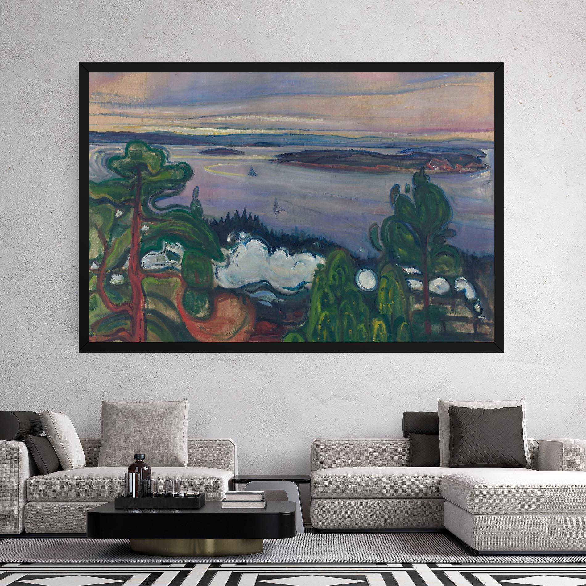 Картина на платно Train Smoke mockup 2