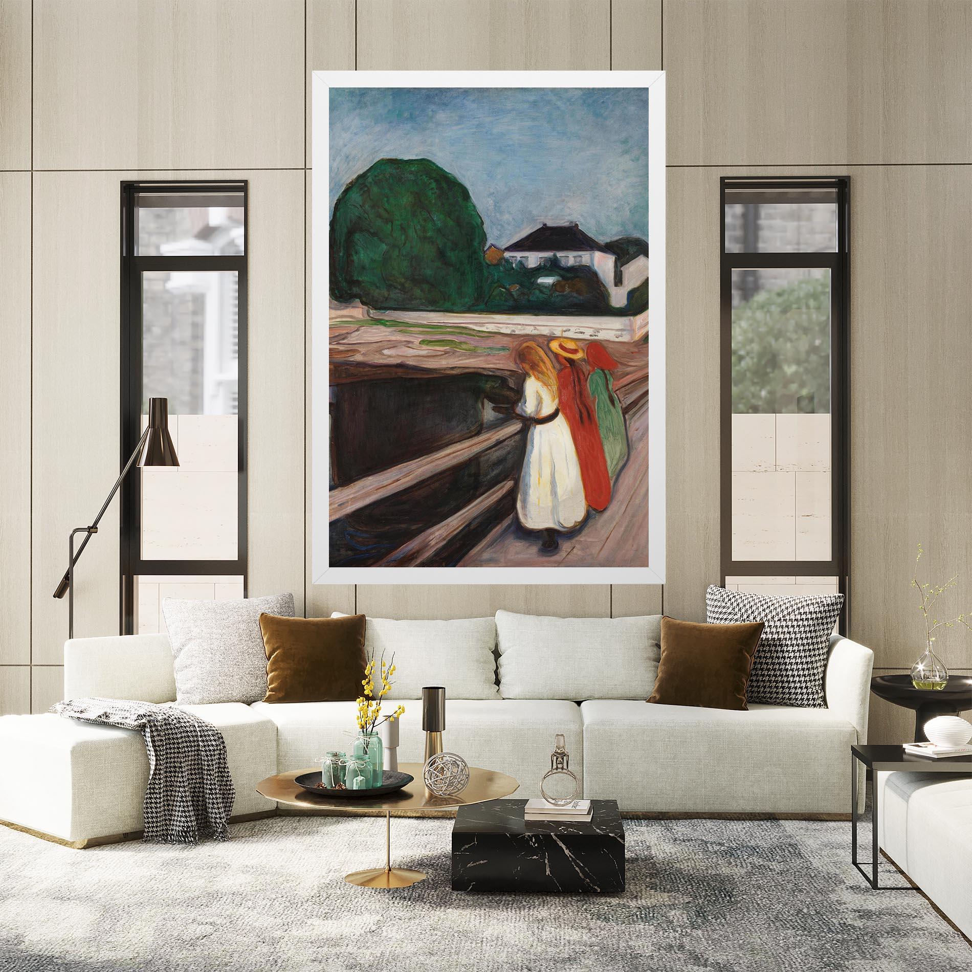 Картина на платно Girls On The Bridge mockup 2