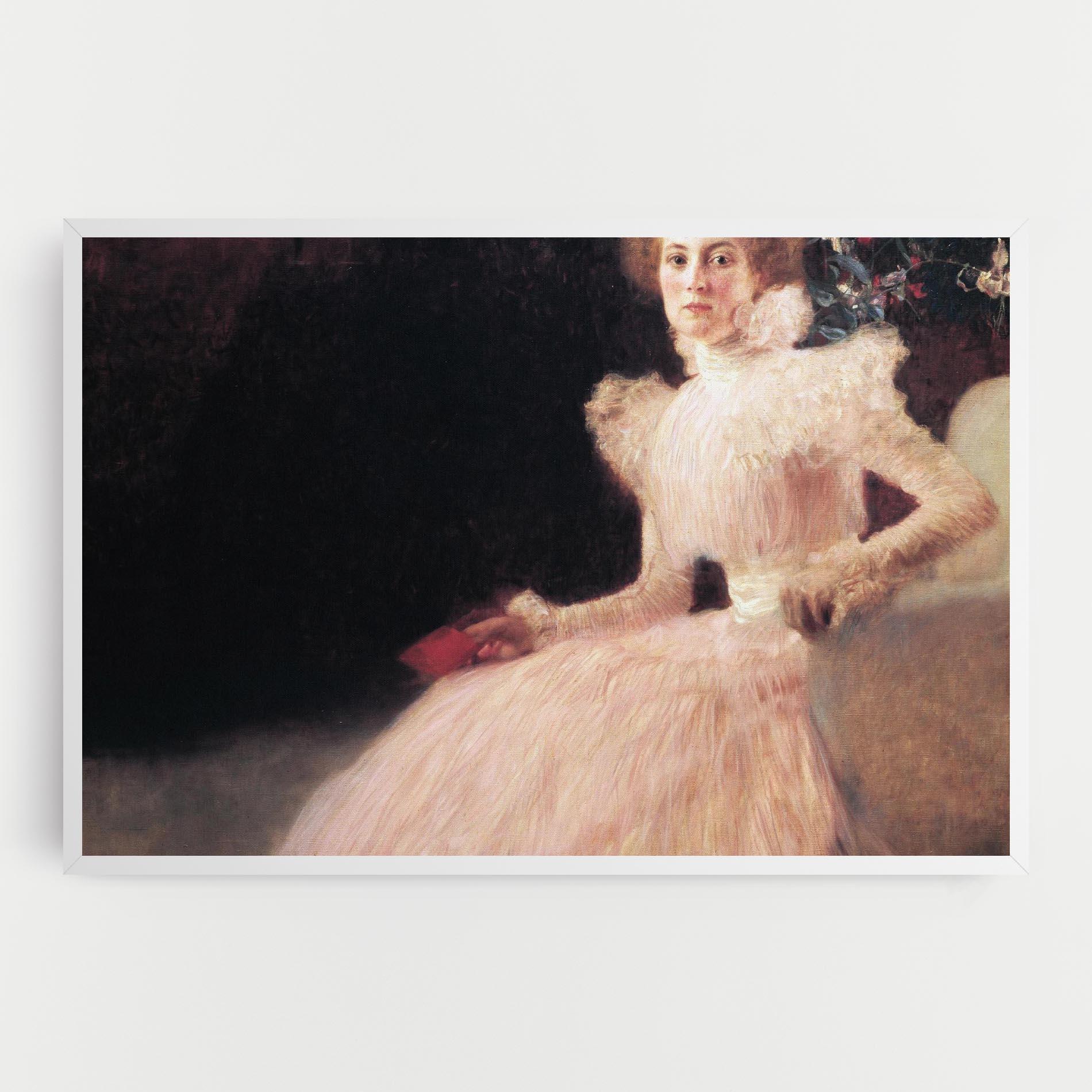 Картина на платно Gustav Klimt Pink Dress mockup 0