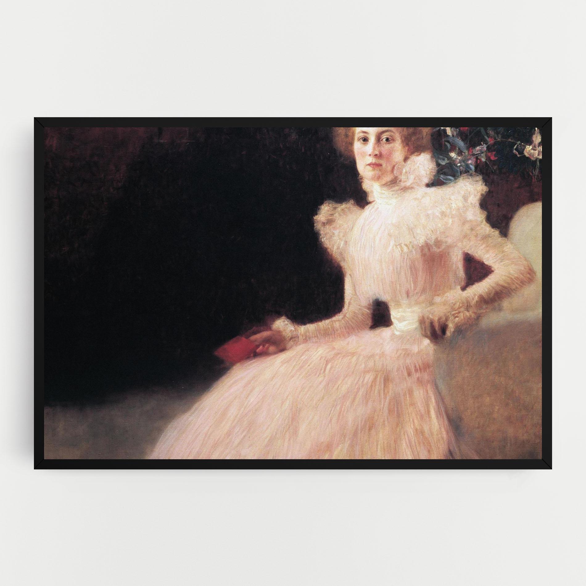 Картина на платно Gustav Klimt Pink Dress mockup 0