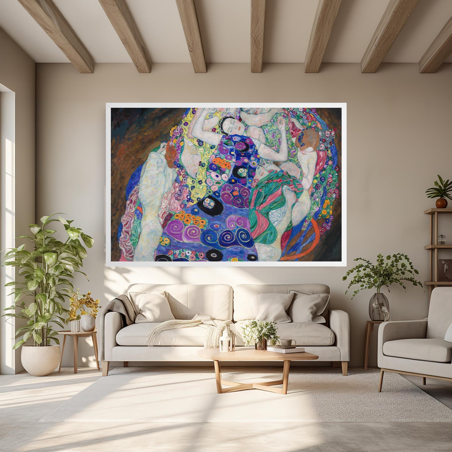 Картина на платно Klimt Die Jungfrau mockup 6