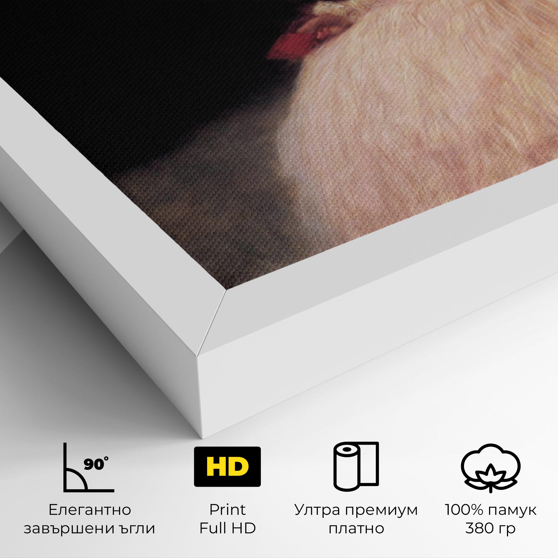 Картина на платно Gustav Klimt Pink Dress mockup 4