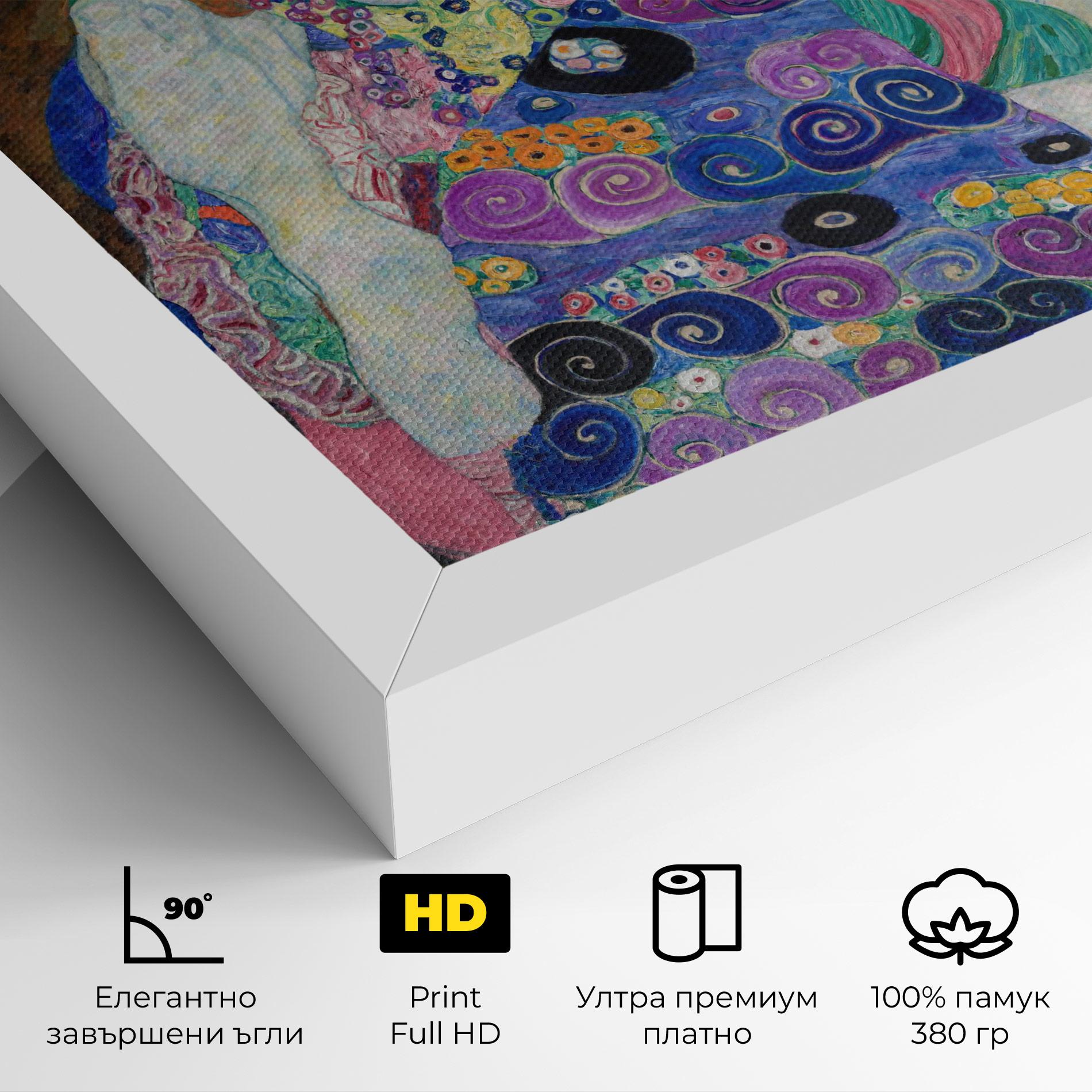 Картина на платно Klimt Die Jungfrau mockup 4