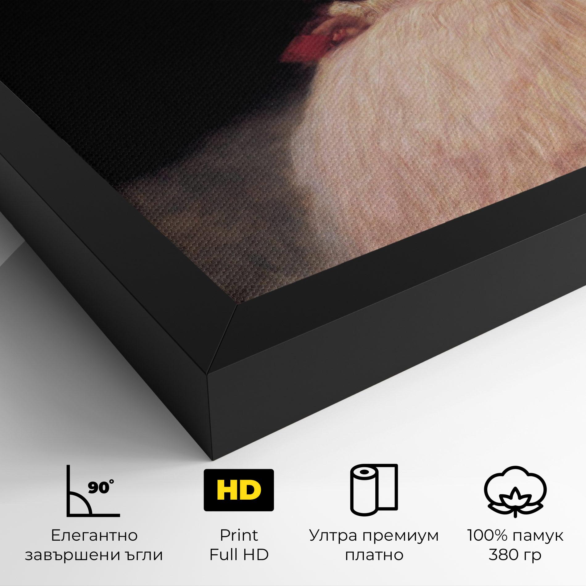 Картина на платно Gustav Klimt Pink Dress mockup 4