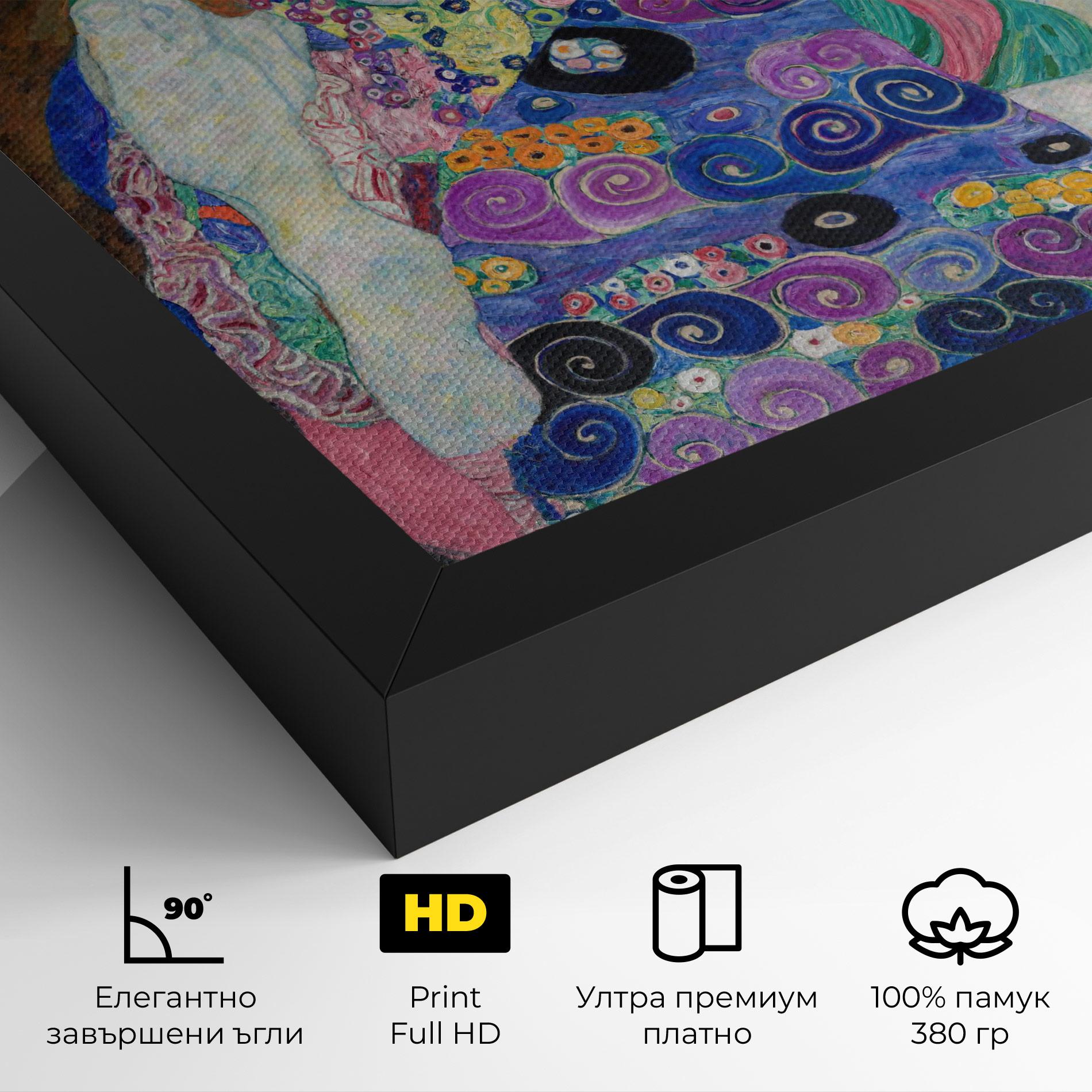 Картина на платно Klimt Die Jungfrau mockup 4