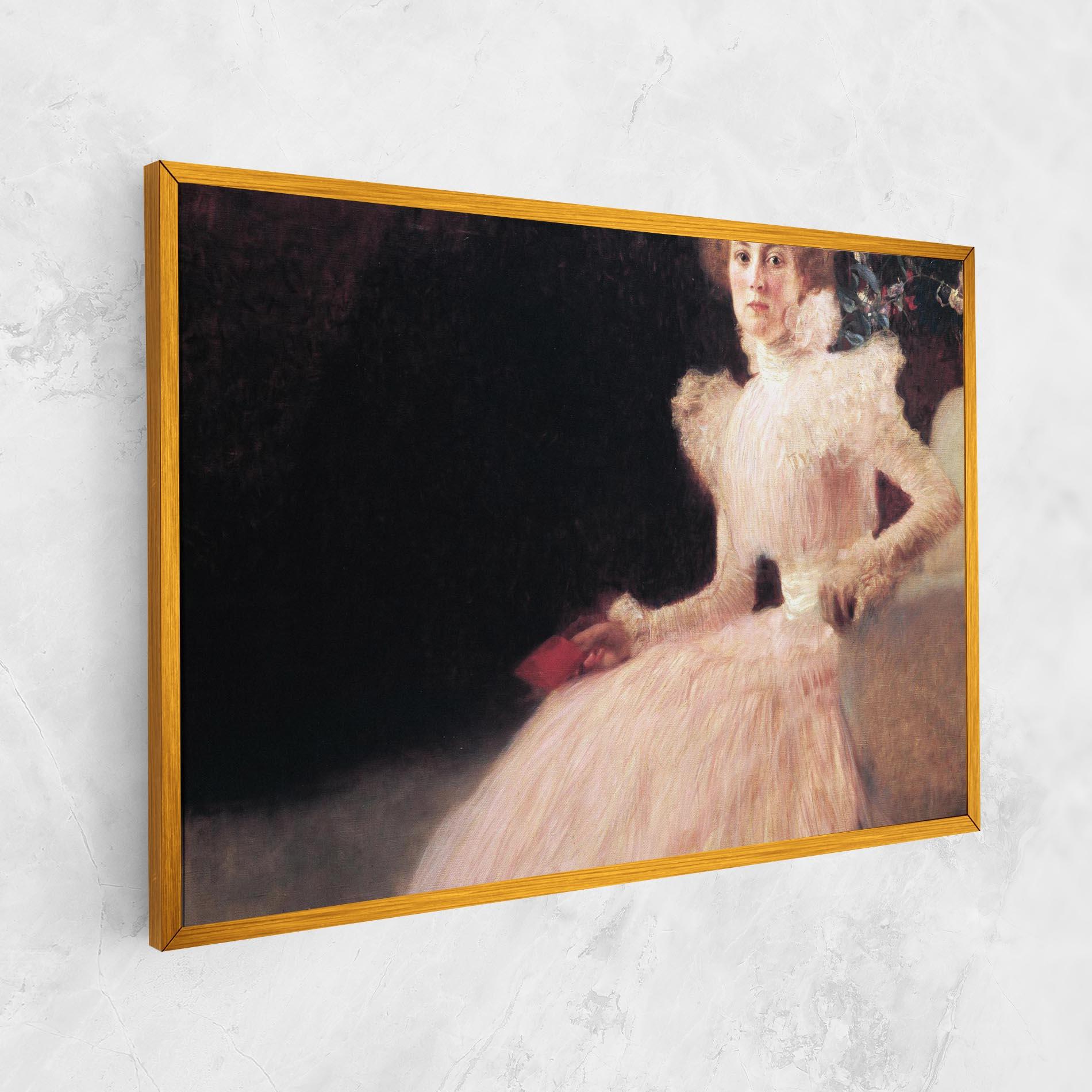 Картина на платно Gustav Klimt Pink Dress mockup 1