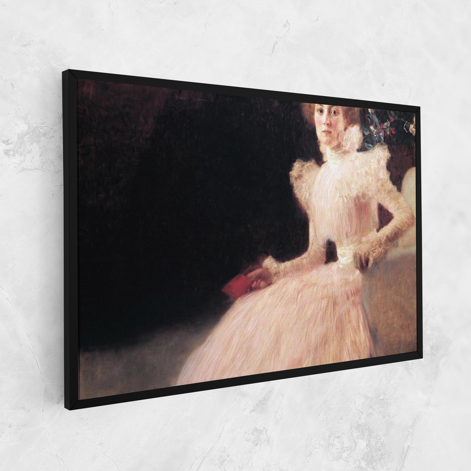 Картина на платно Gustav Klimt Pink Dress mockup 1