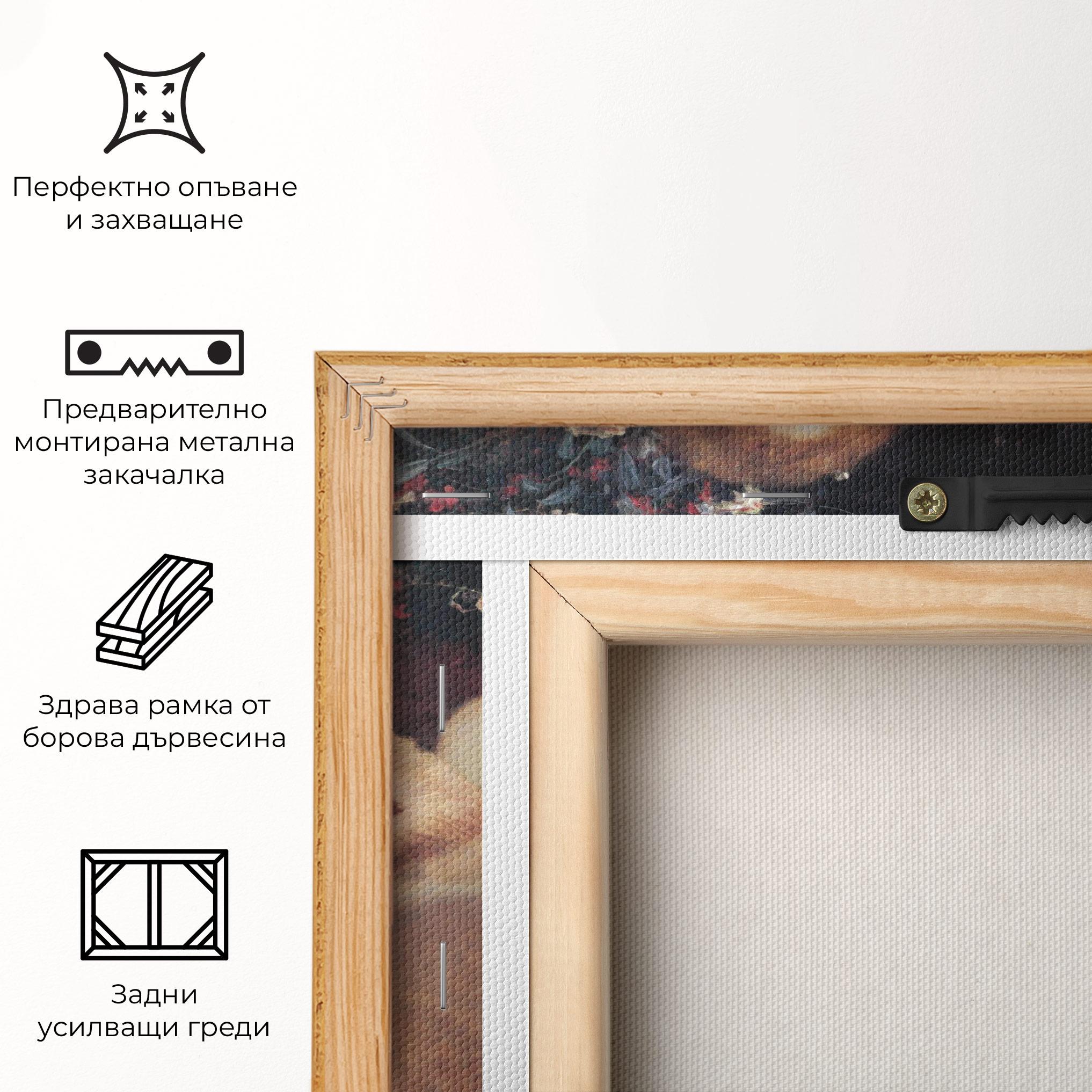 Картина на платно Gustav Klimt Pink Dress mockup 5