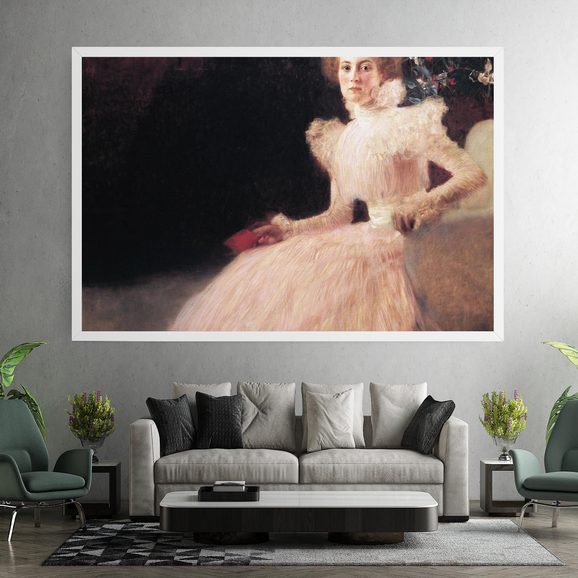 Gustav Klimt Pink Dress mockup 7