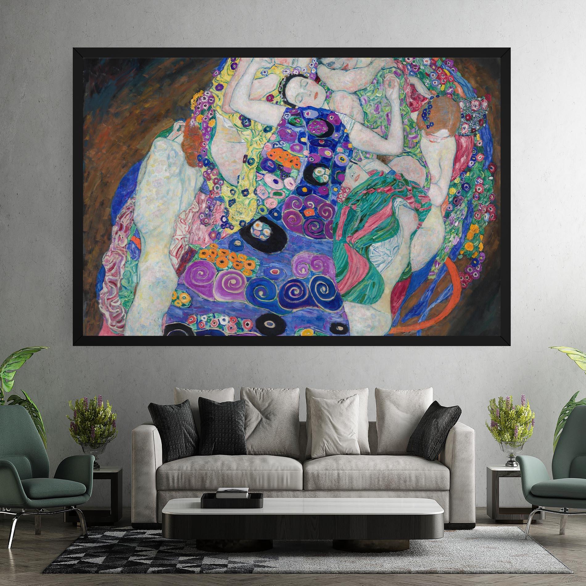 Картина на платно Klimt Die Jungfrau mockup 7