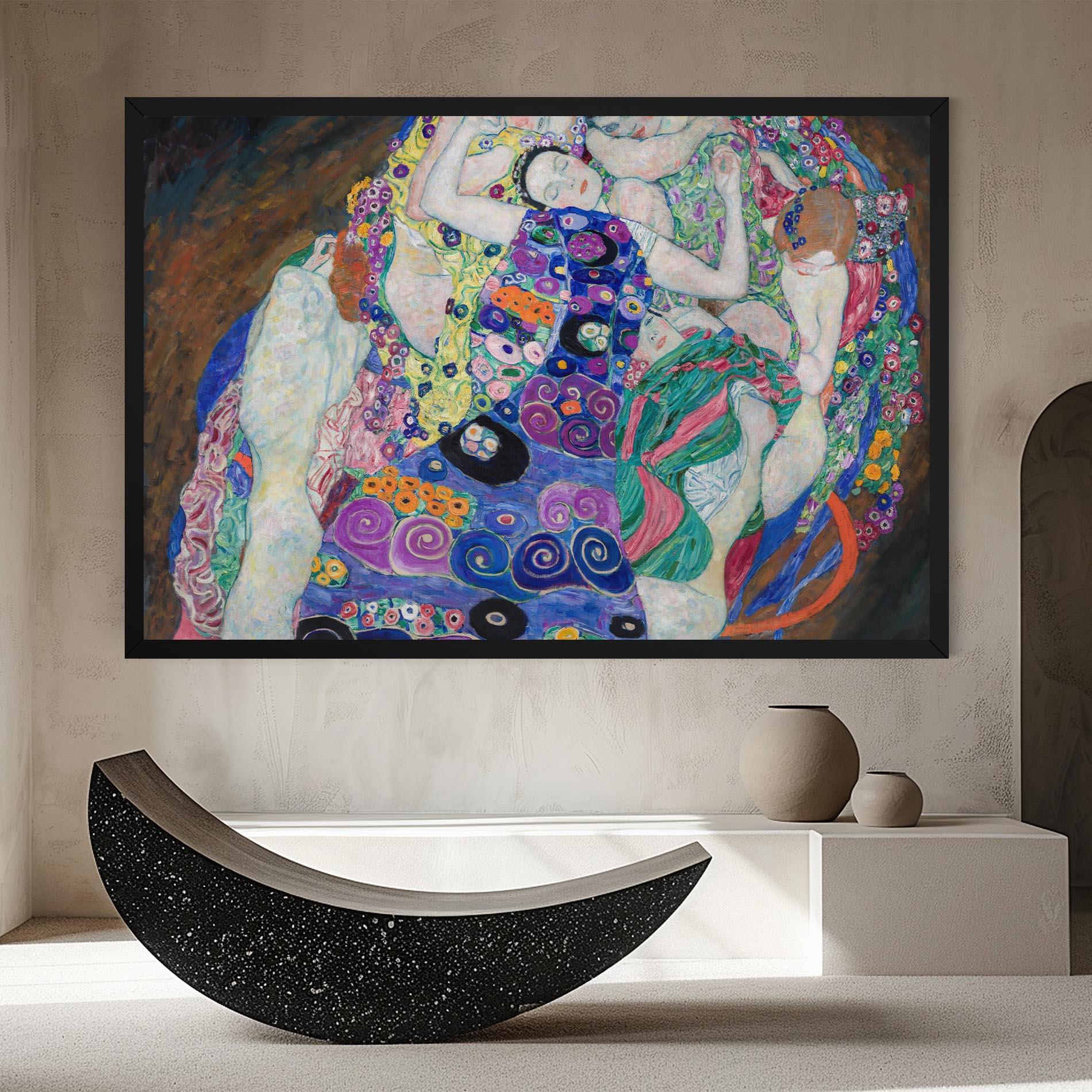 Картина на платно Klimt Die Jungfrau mockup 8