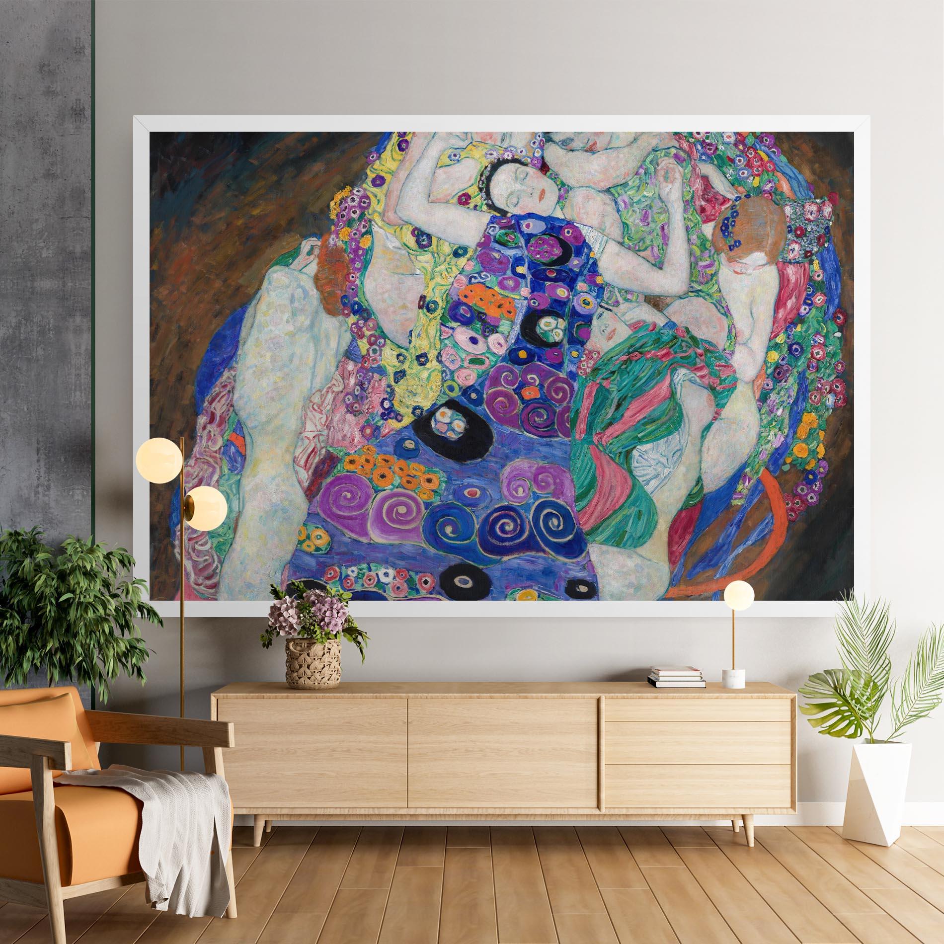 Картина на платно Klimt Die Jungfrau mockup 9