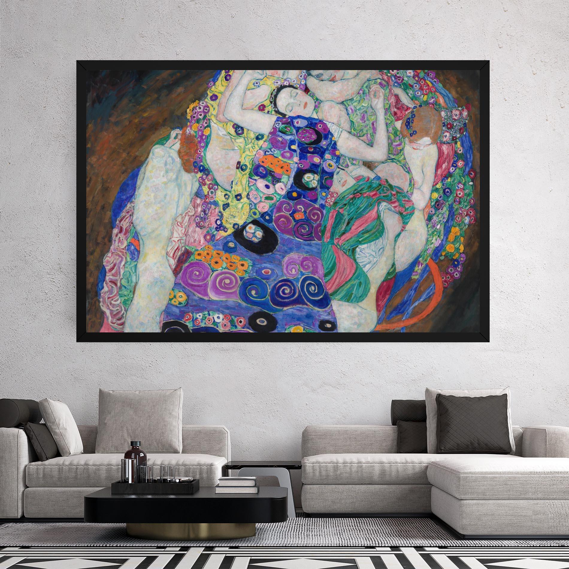 Картина на платно Klimt Die Jungfrau mockup 2