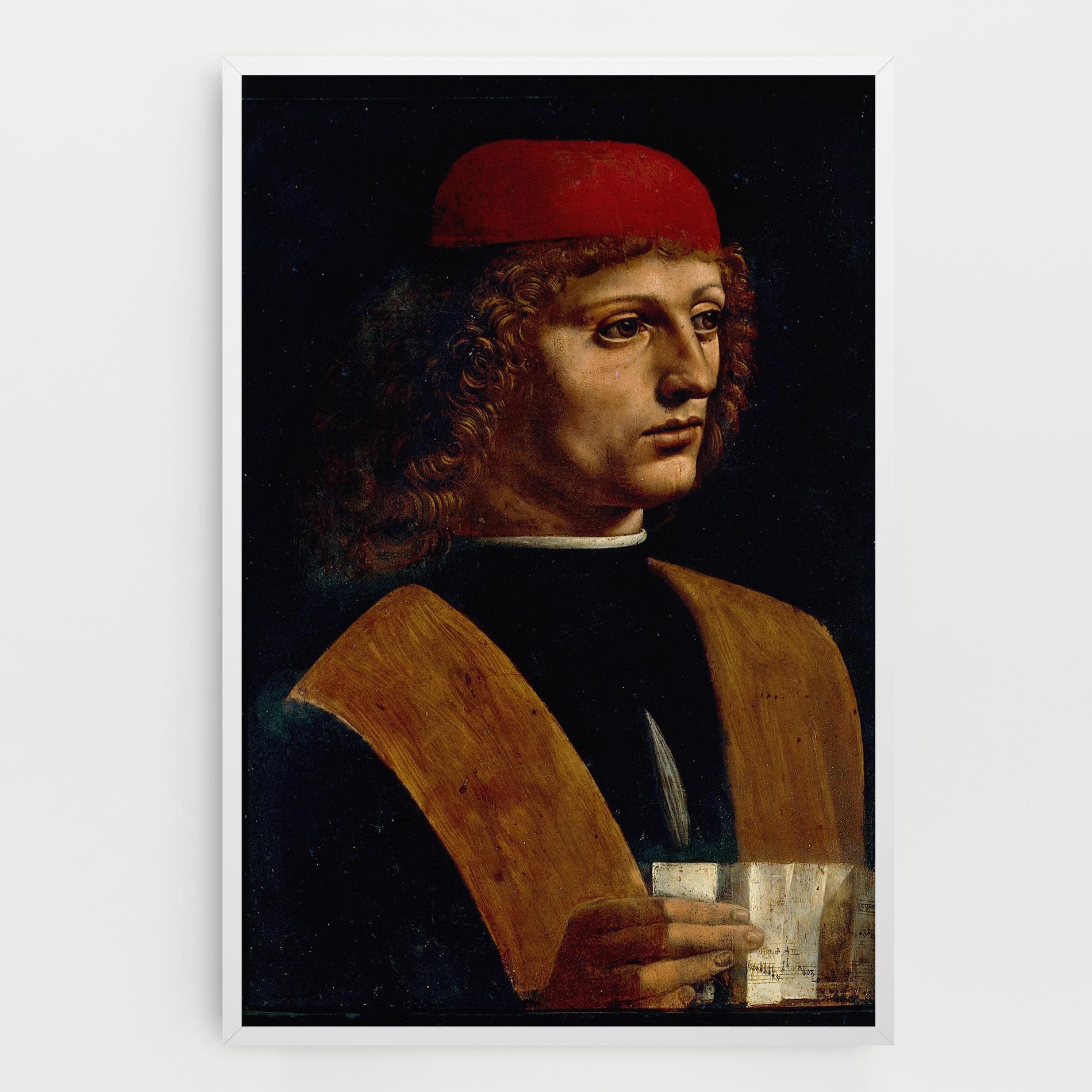 Leonardo Da Vinci Portrait Of A Musician Pinacoteca Ambrosiana mockup 0