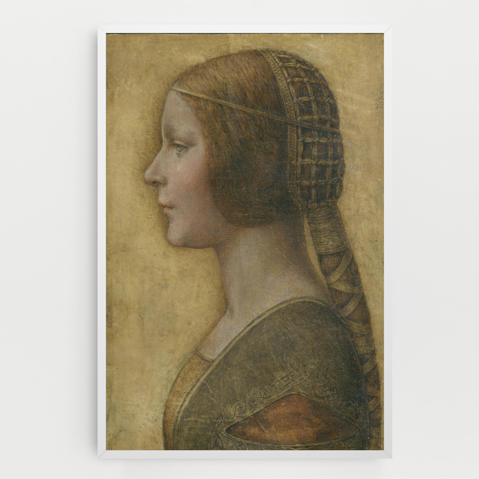 Картина на платно Profile Of A Young Fiancee Da Vinci mockup 0
