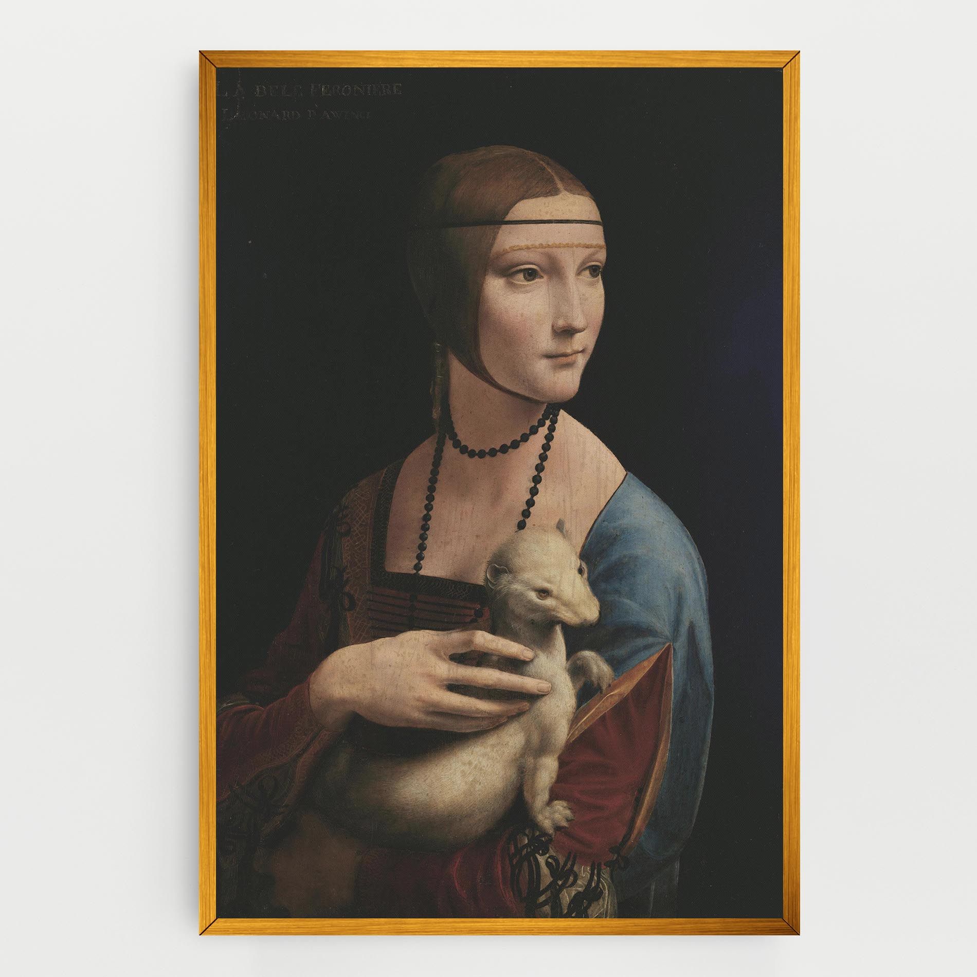 Lady With An Ermine Leonardo Da Vinci mockup 0