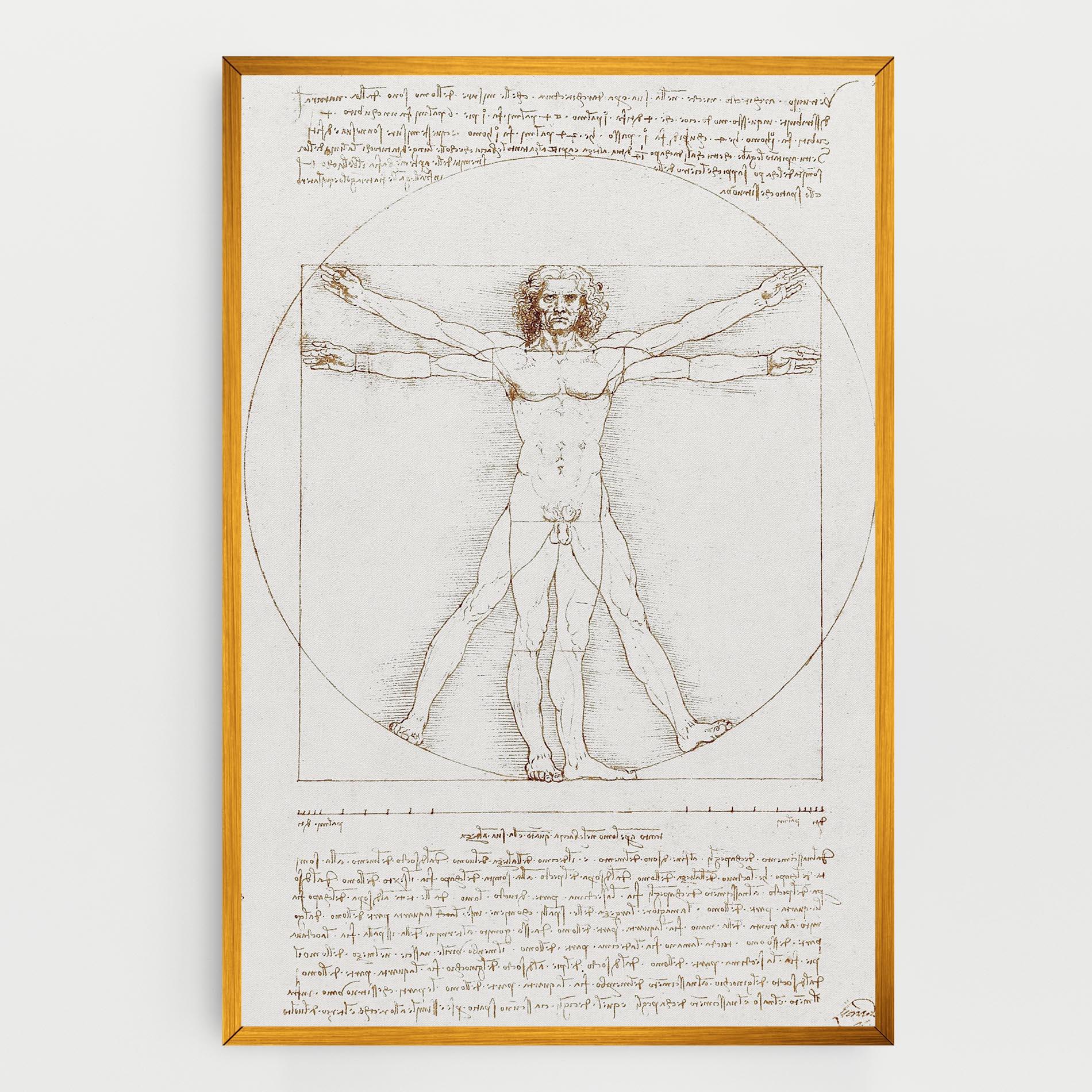 Картина на платно Leonardo Da Vinci's Vitruvian Man mockup 0