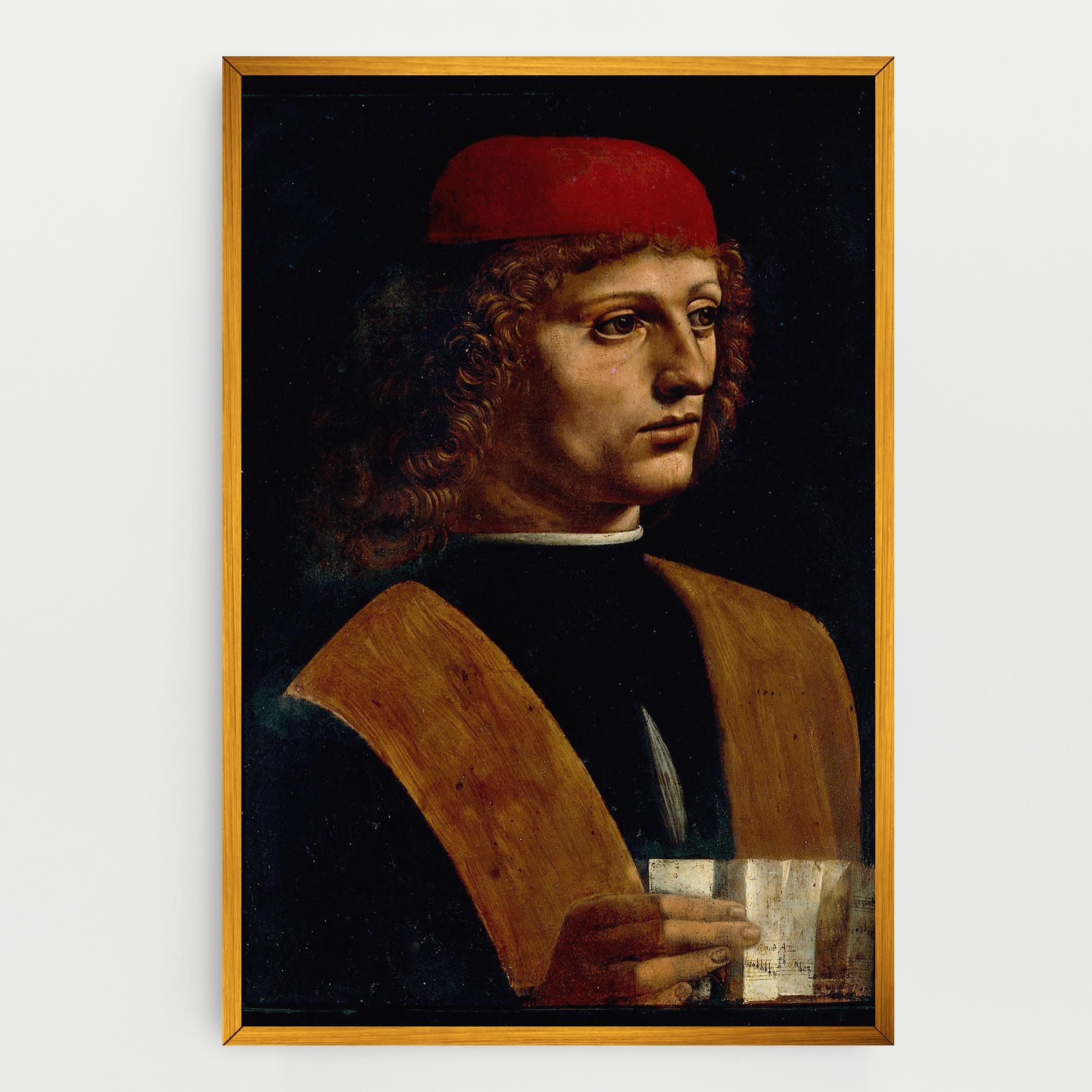 Leonardo Da Vinci Portrait Of A Musician Pinacoteca Ambrosiana mockup 0