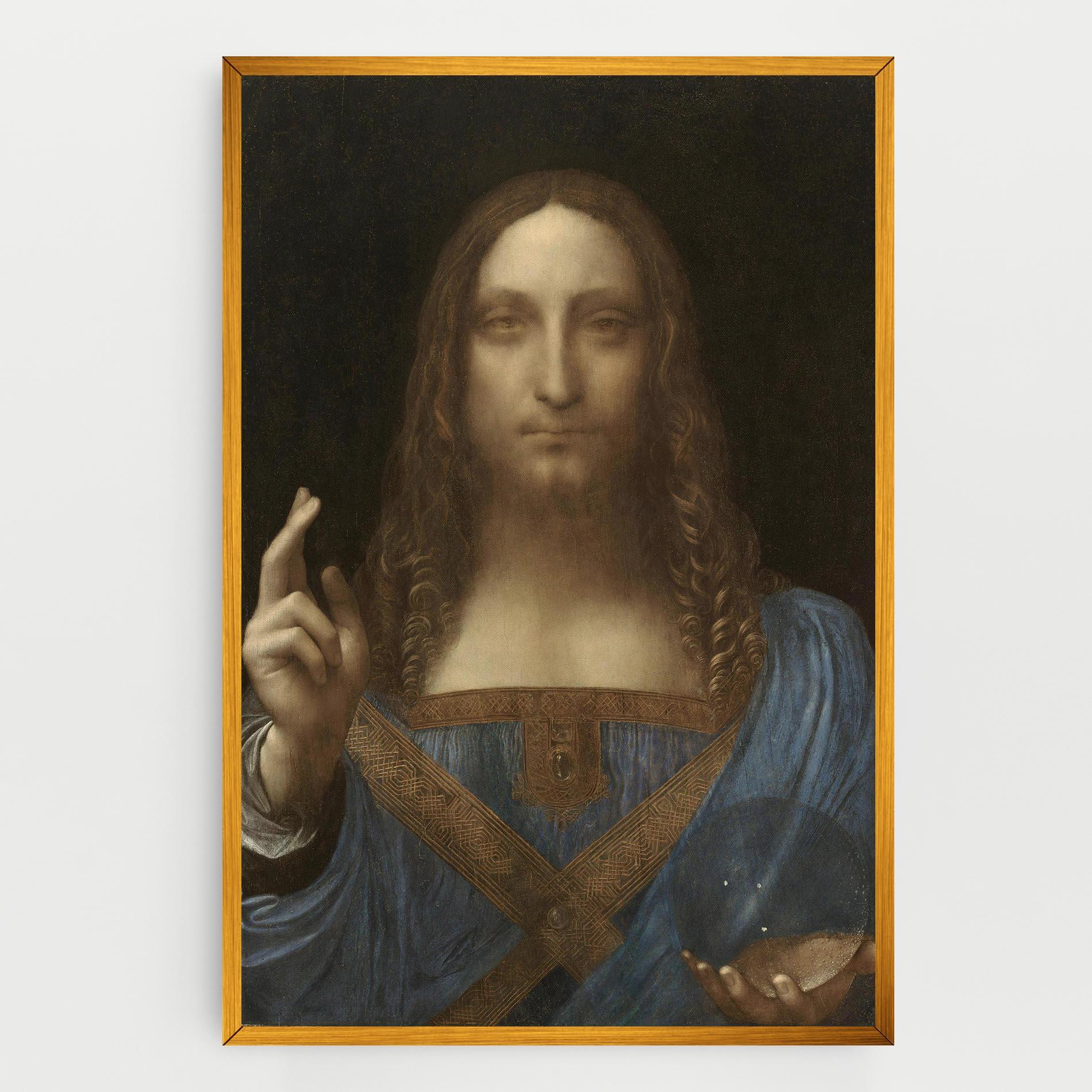 Картина на платно Leonardo Da Vinci Salvator Mundi mockup 0