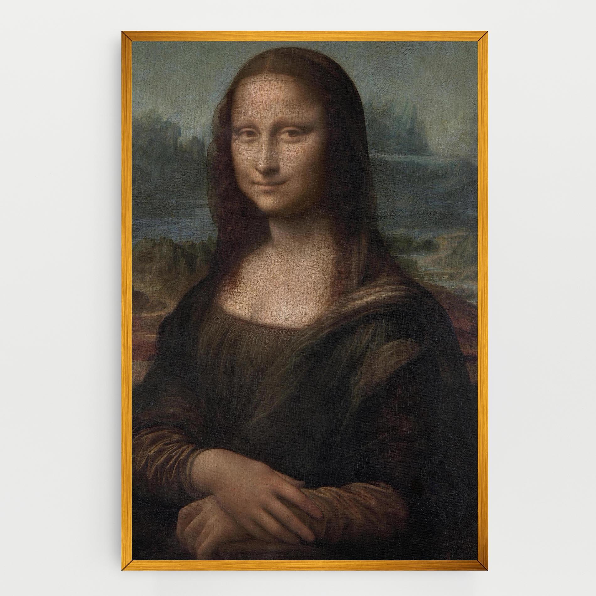 Картина на платно Mona Lisa By Leonardo Da Vinci mockup 0