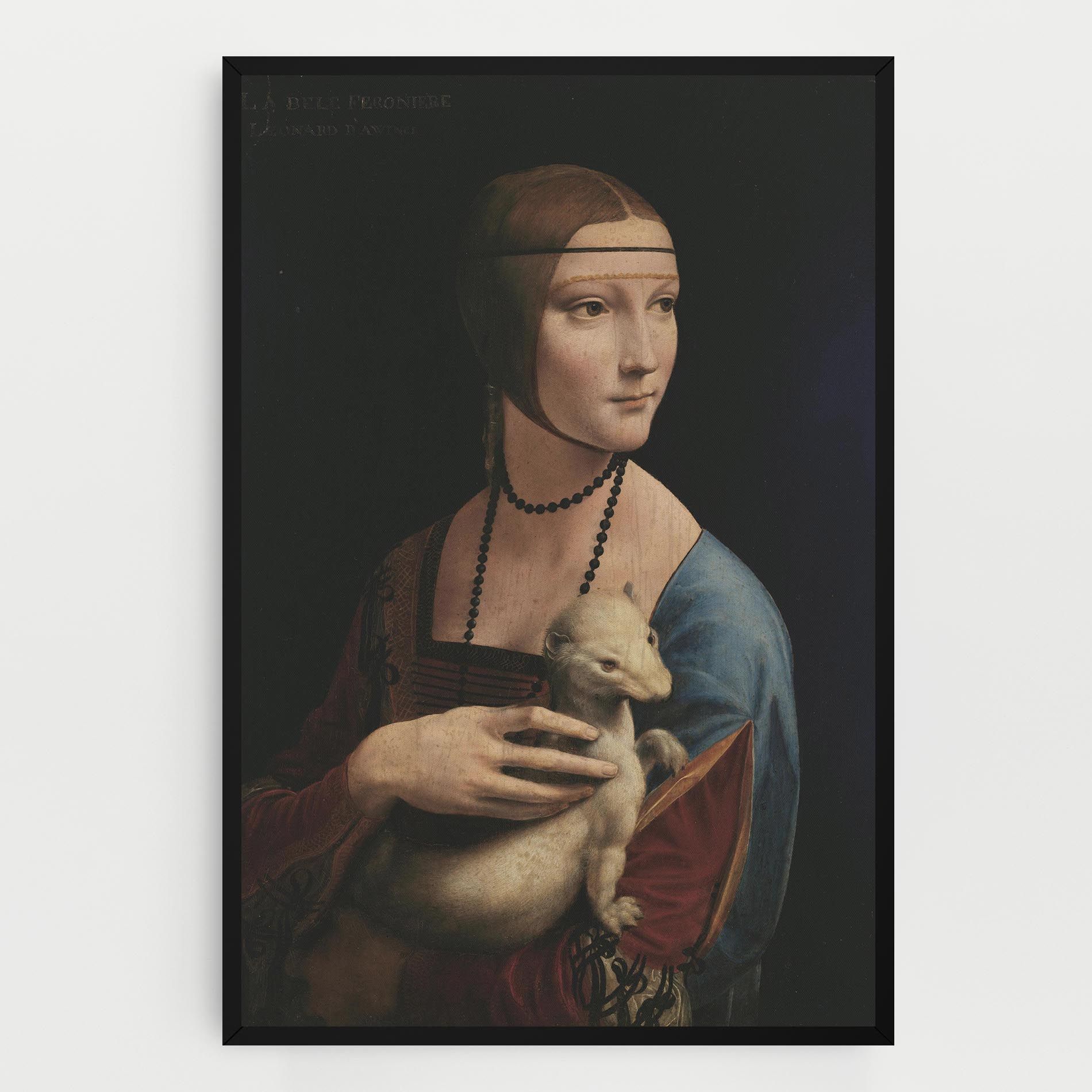 Lady With An Ermine Leonardo Da Vinci mockup 0