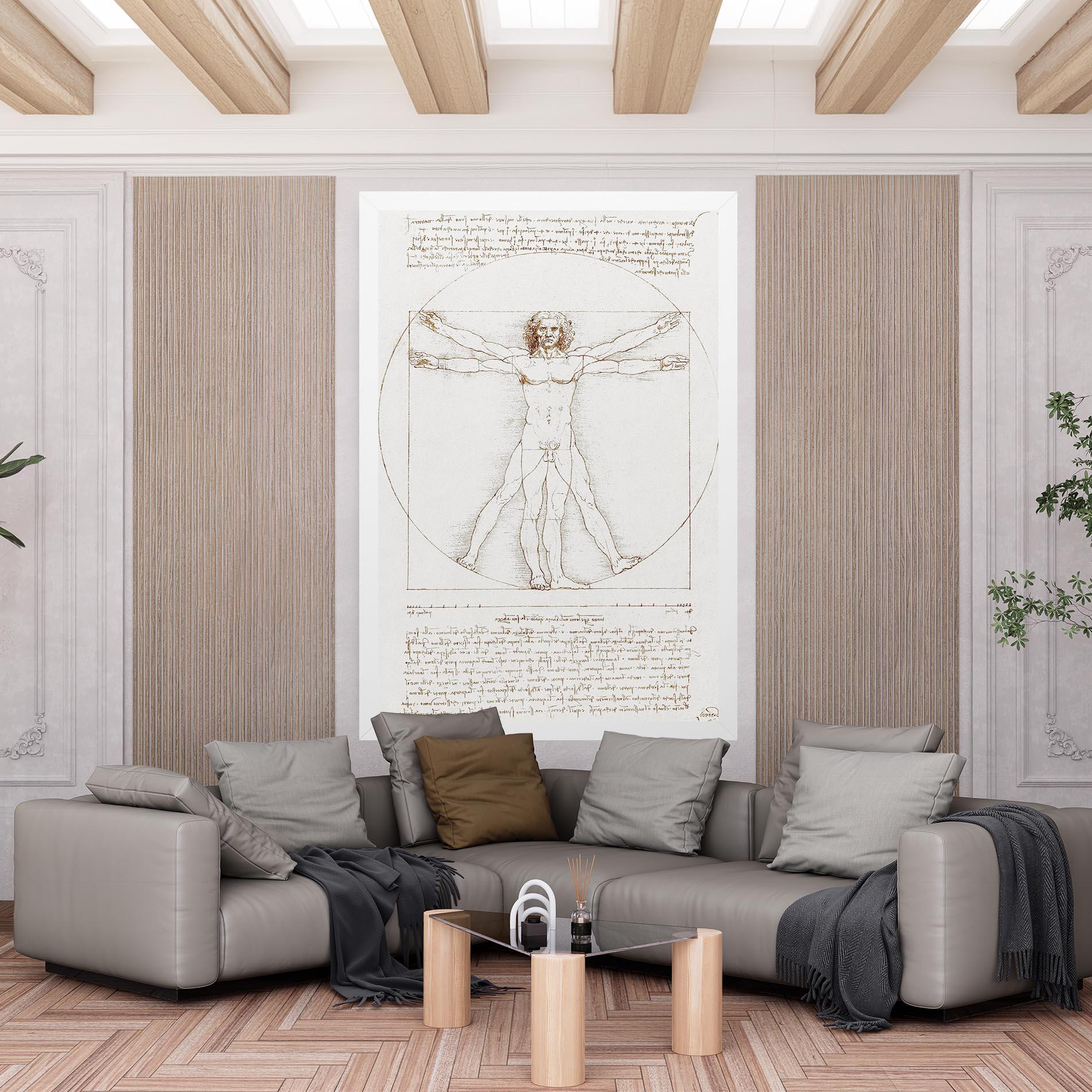 Картина на платно Leonardo Da Vinci's Vitruvian Man mockup 6