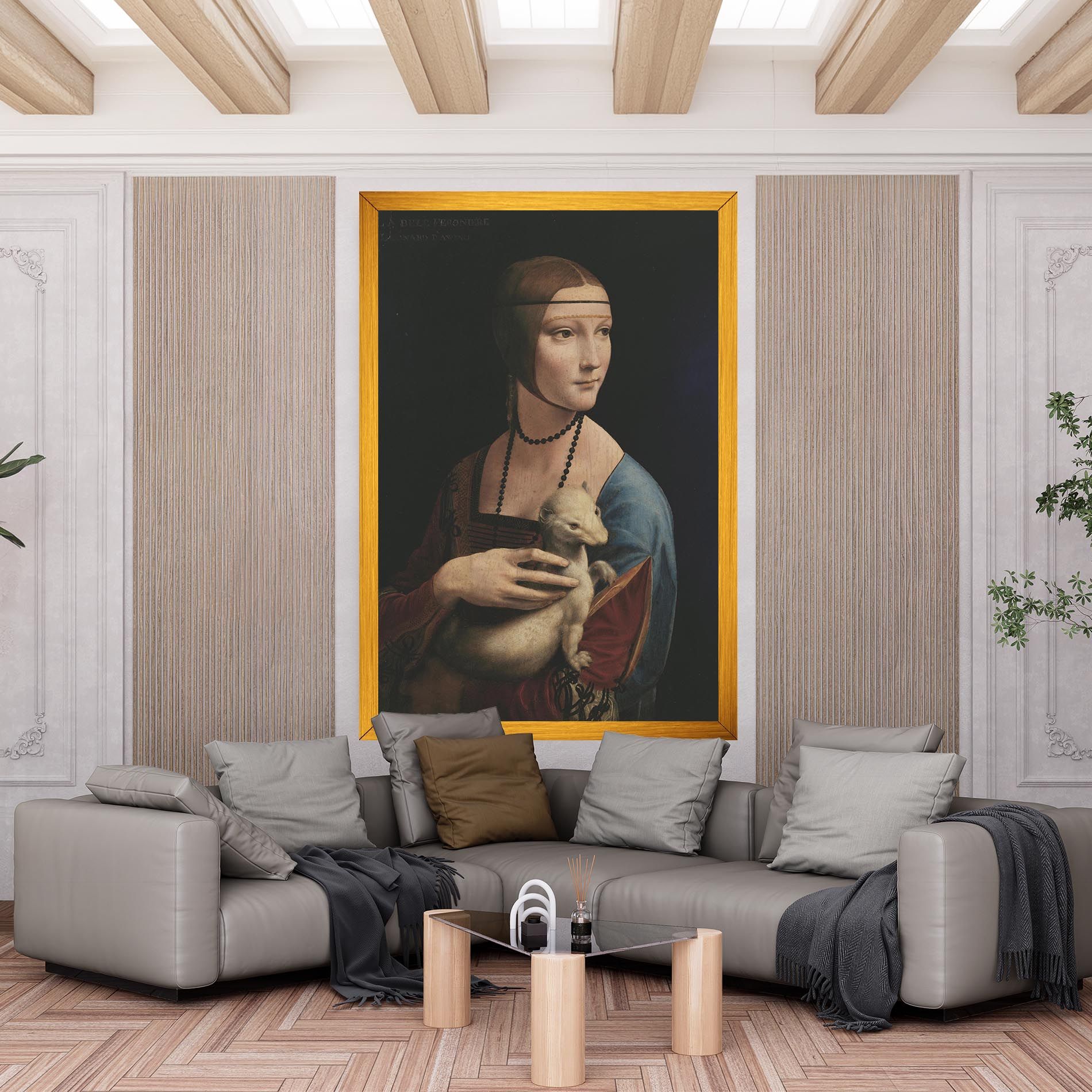 Lady With An Ermine Leonardo Da Vinci mockup 6