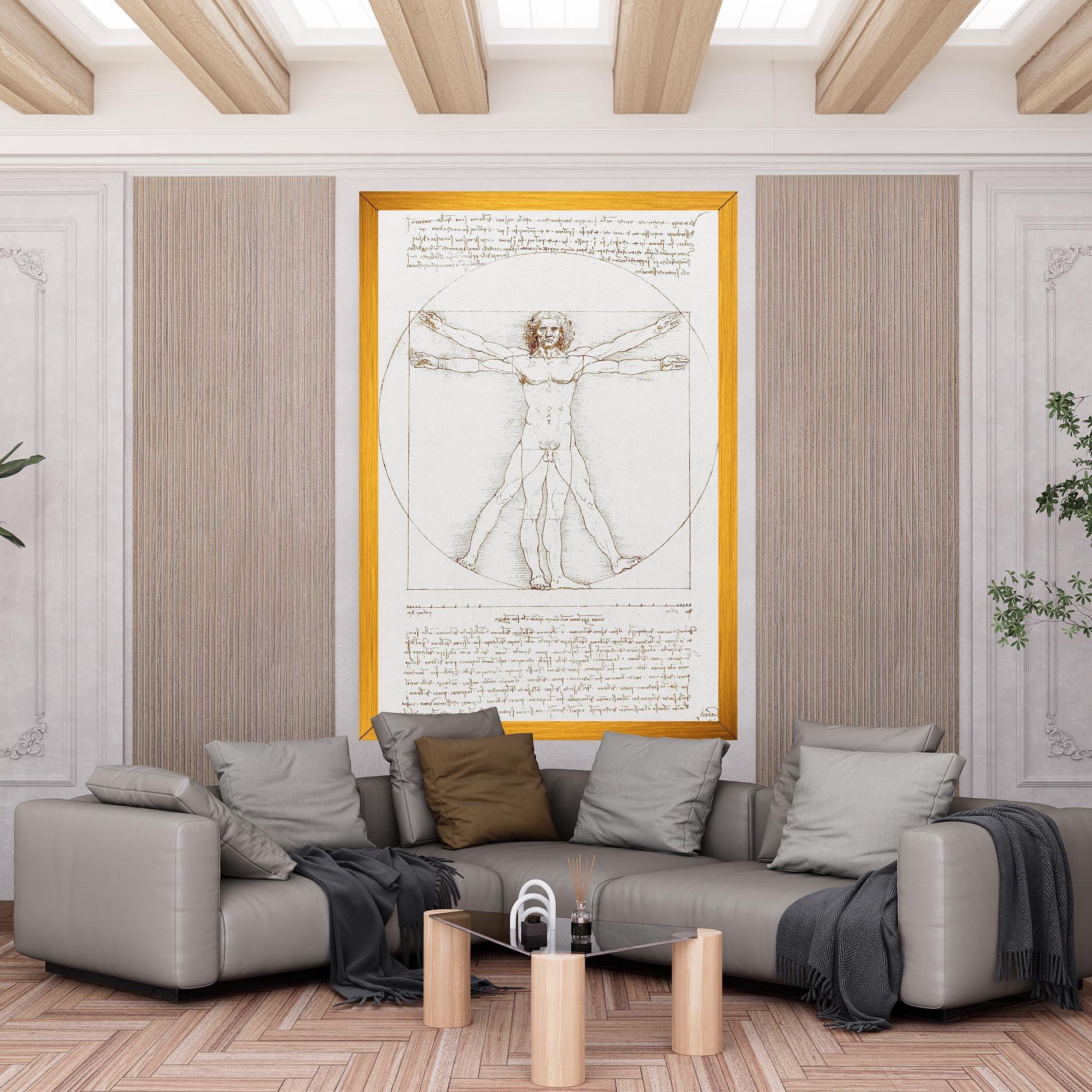 Картина на платно Leonardo Da Vinci's Vitruvian Man mockup 6