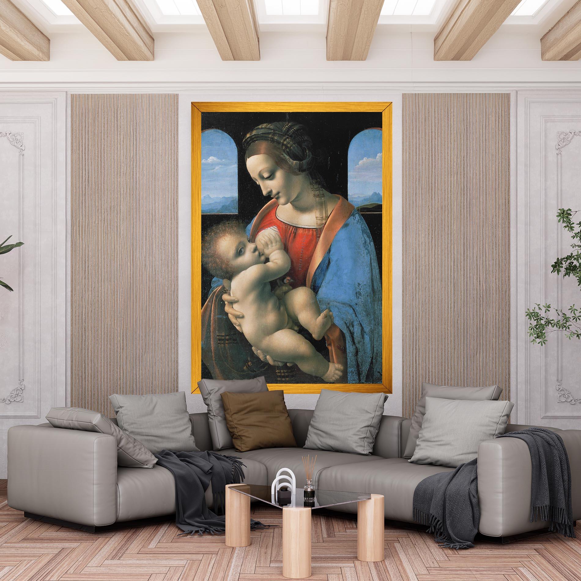 Картина на платно Leonardo Da Vinci Attributed Madonna Litta mockup 6