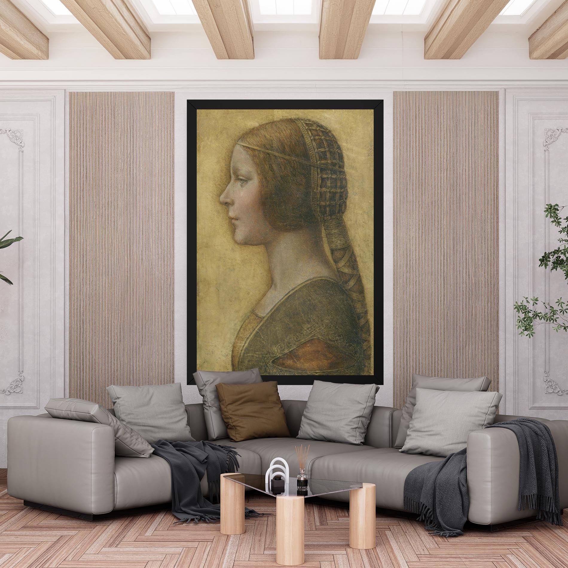 Profile Of A Young Fiancee Da Vinci mockup 6
