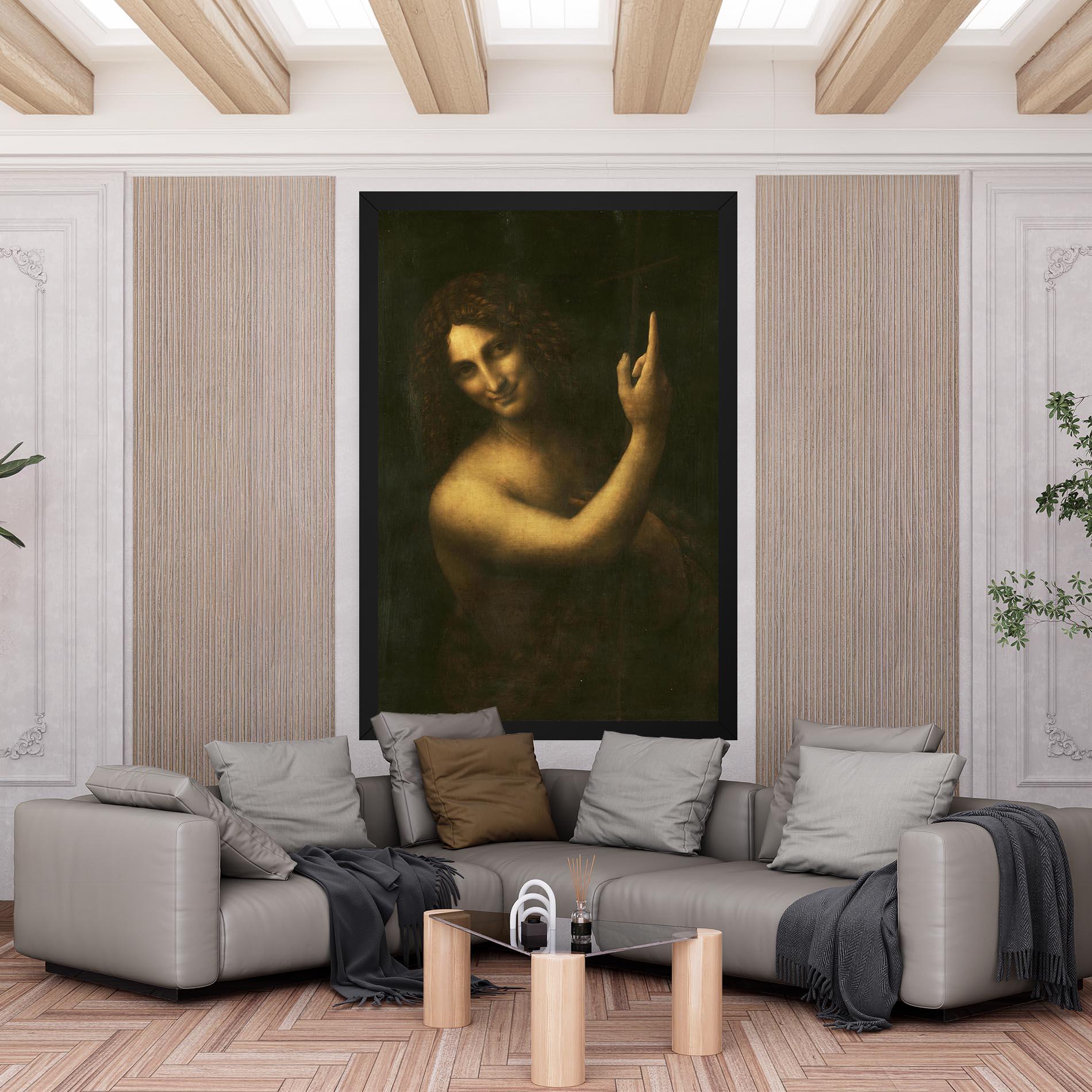 Картина на платно Seonardo Da Vinci Saint John The Baptist mockup 6
