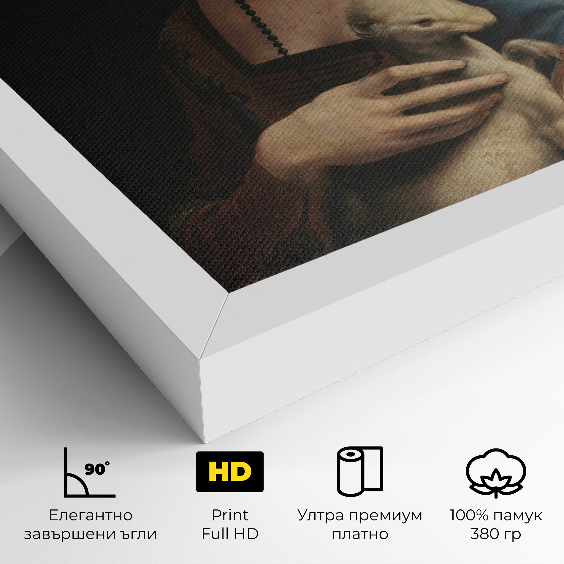 Lady With An Ermine Leonardo Da Vinci mockup 4