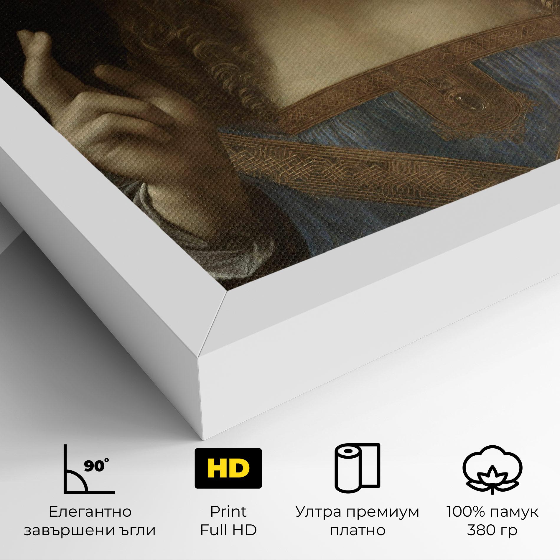 Картина на платно Leonardo Da Vinci Salvator Mundi mockup 4