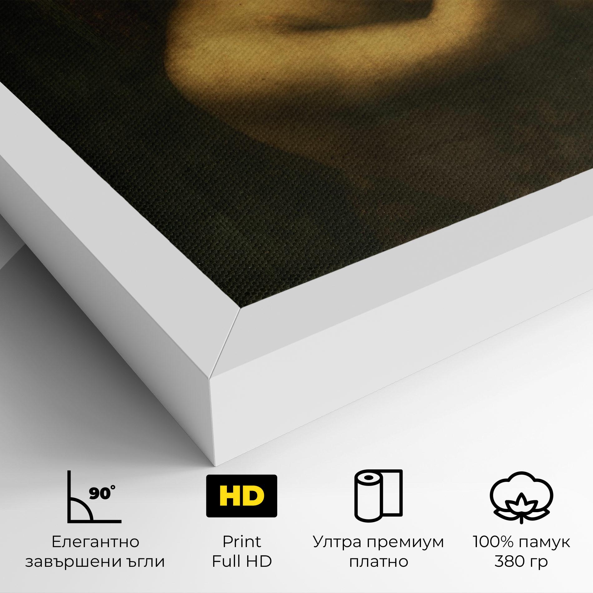 Картина на платно Seonardo Da Vinci Saint John The Baptist mockup 4