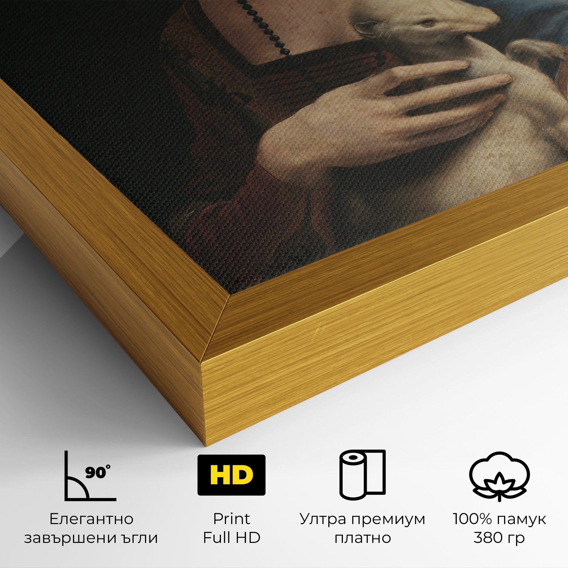 Lady With An Ermine Leonardo Da Vinci mockup 4