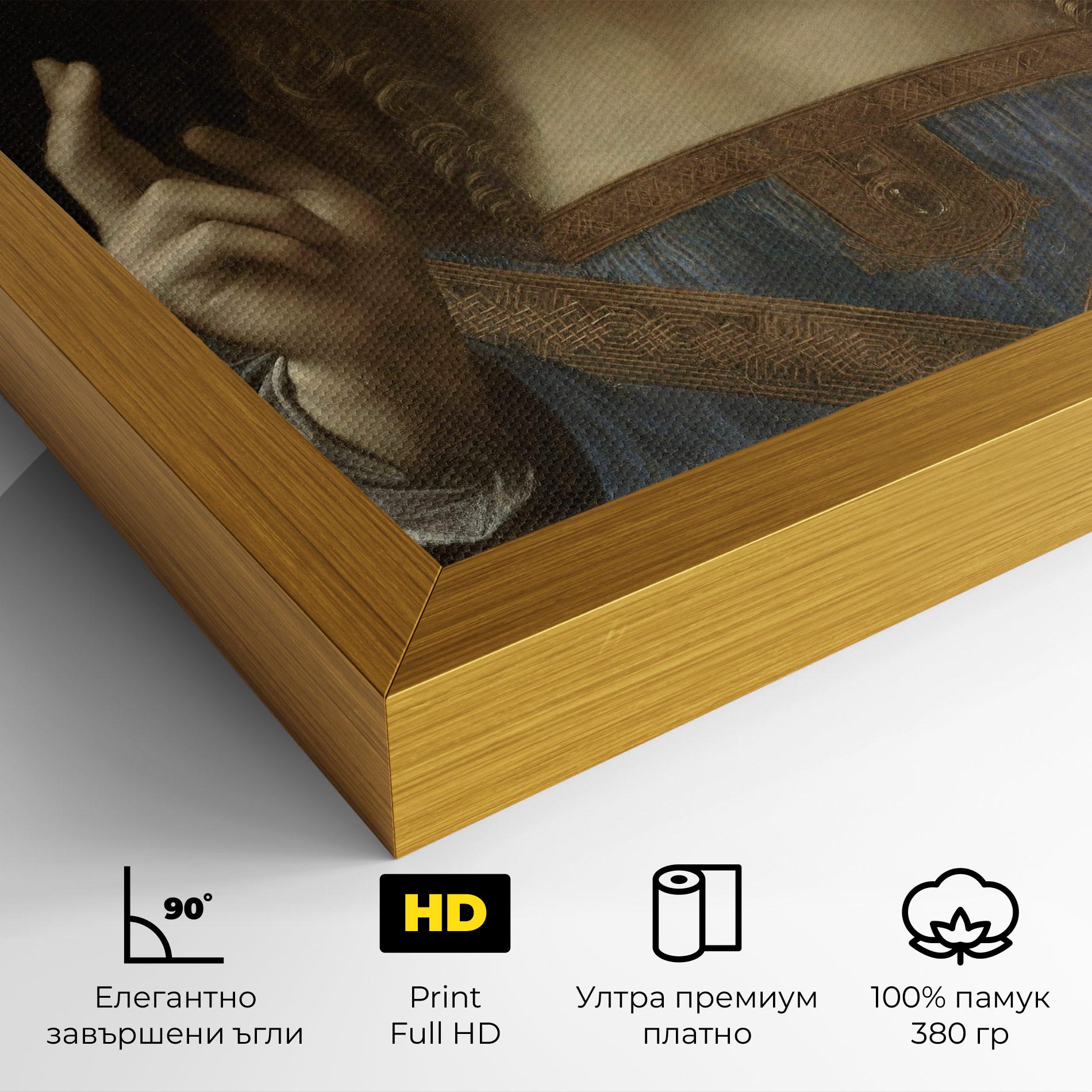 Картина на платно Leonardo Da Vinci Salvator Mundi mockup 4