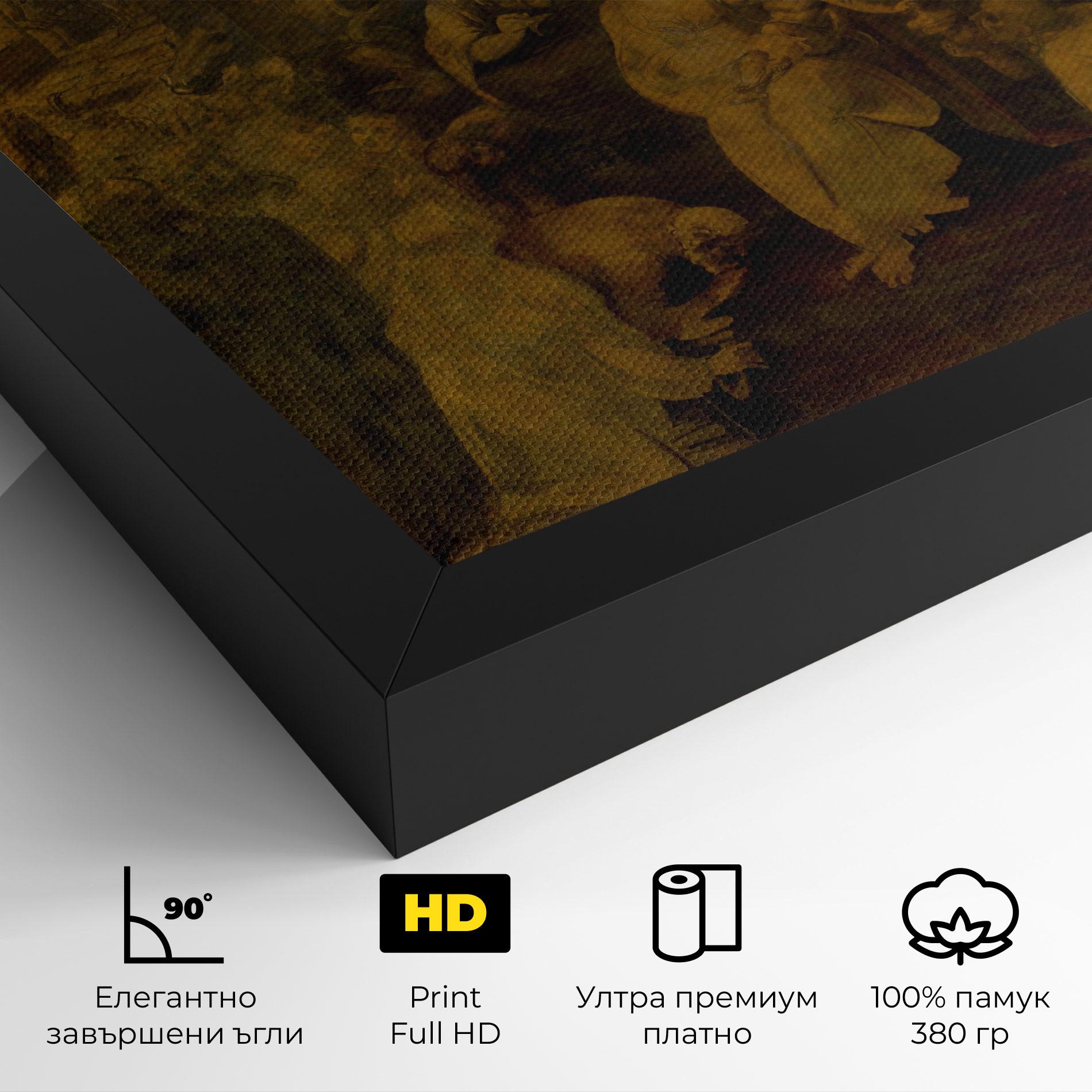 Картина на платно Leonardo Da Vinci Adorazione Dei Magi mockup 4