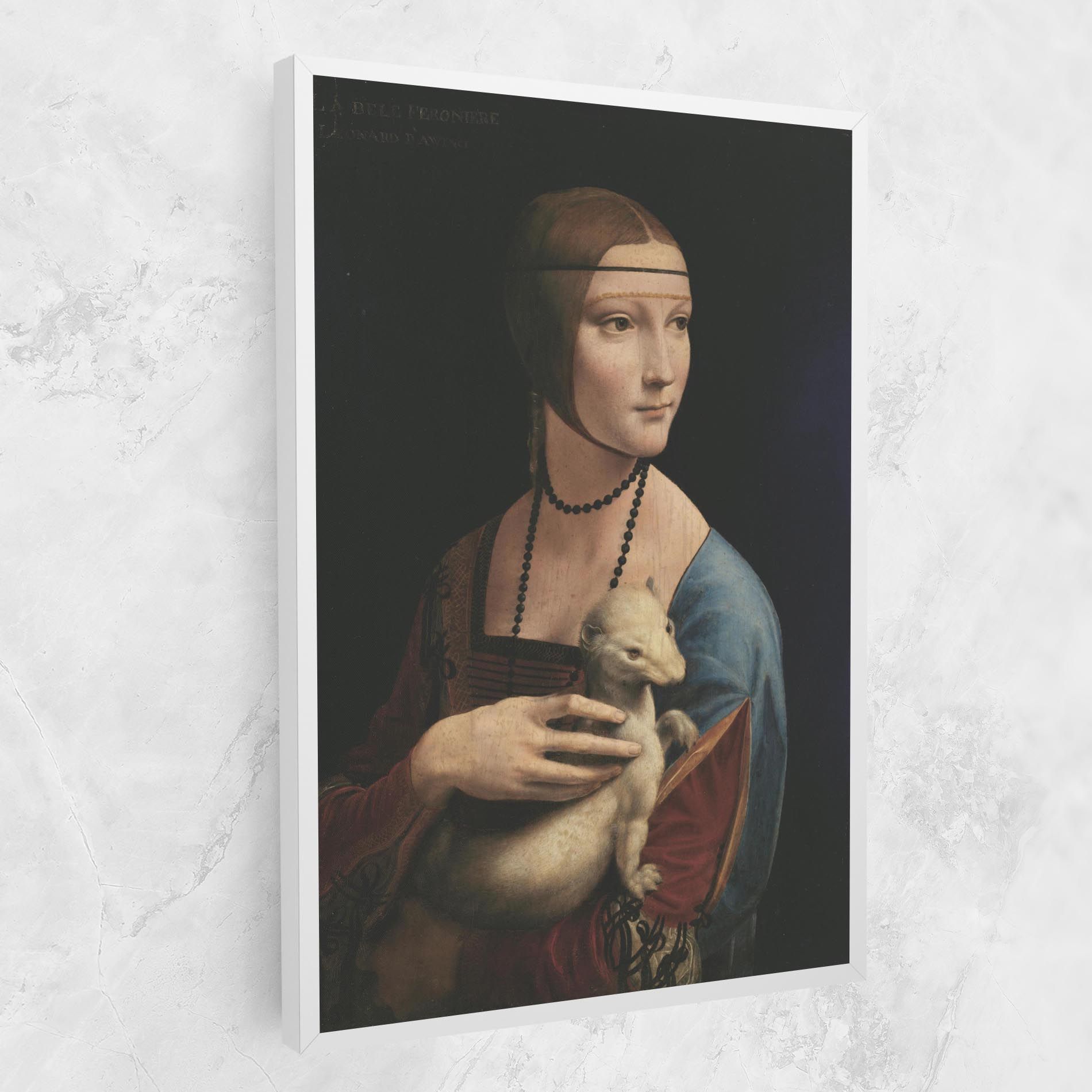Lady With An Ermine Leonardo Da Vinci mockup 1