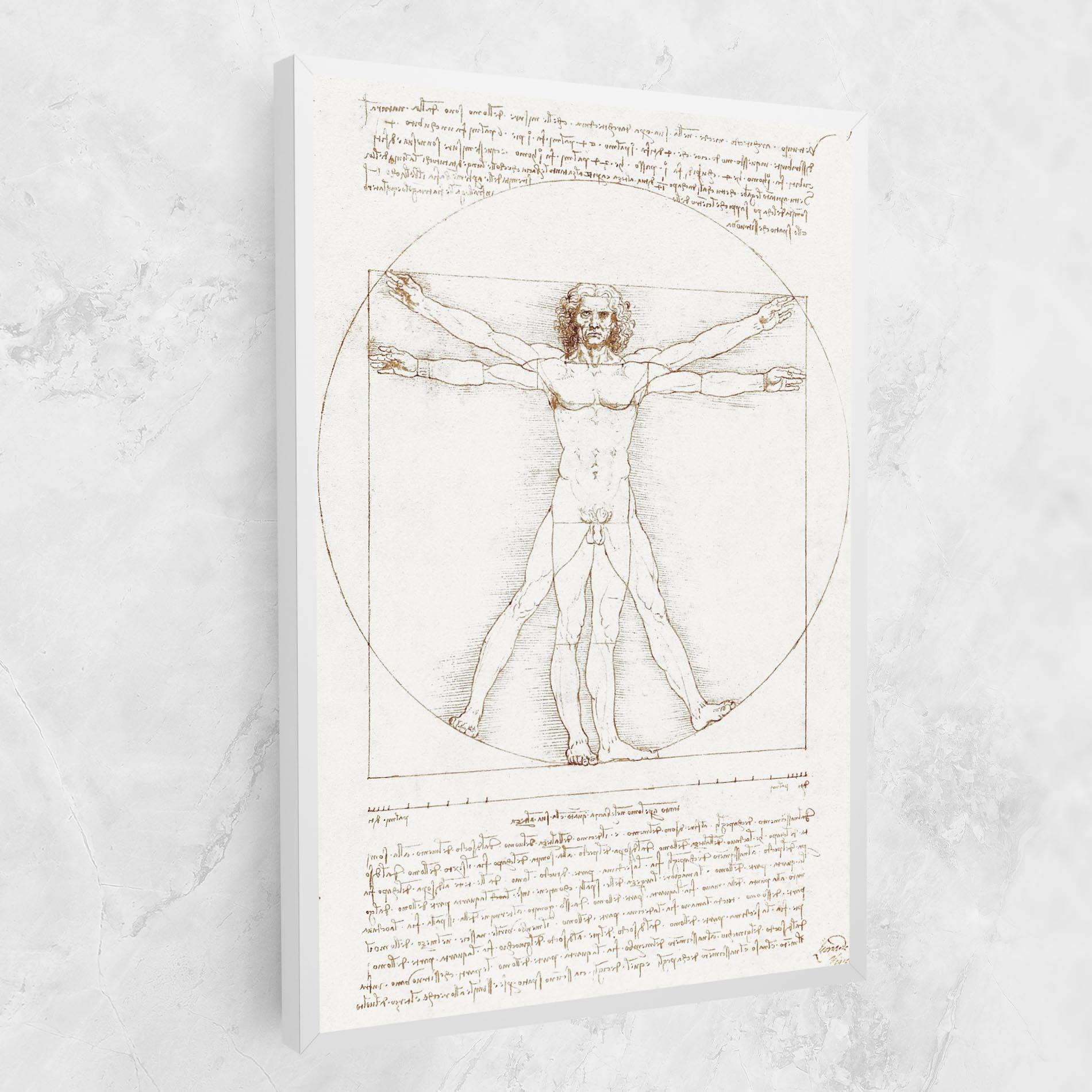 Картина на платно Leonardo Da Vinci's Vitruvian Man mockup 1