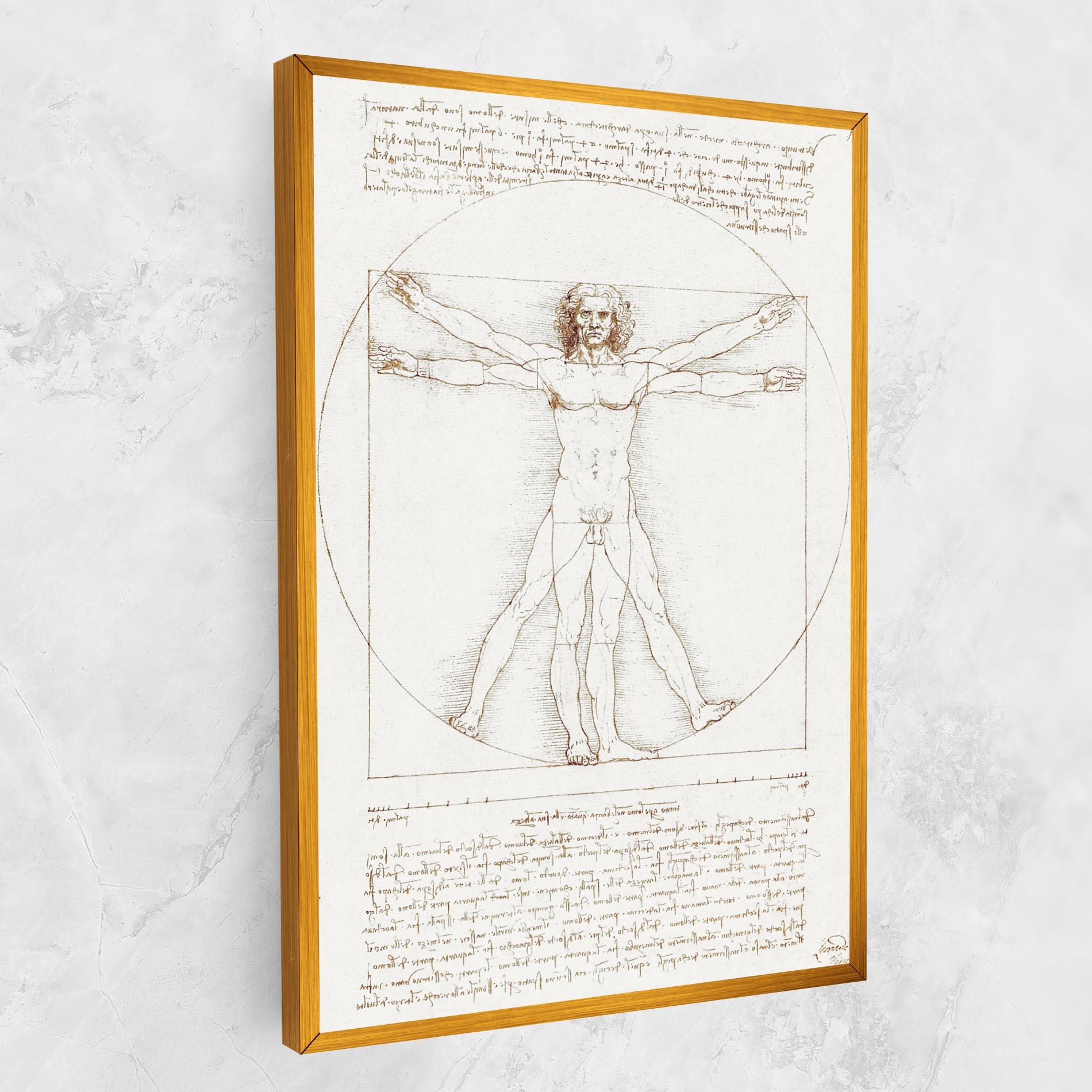 Картина на платно Leonardo Da Vinci's Vitruvian Man mockup 1