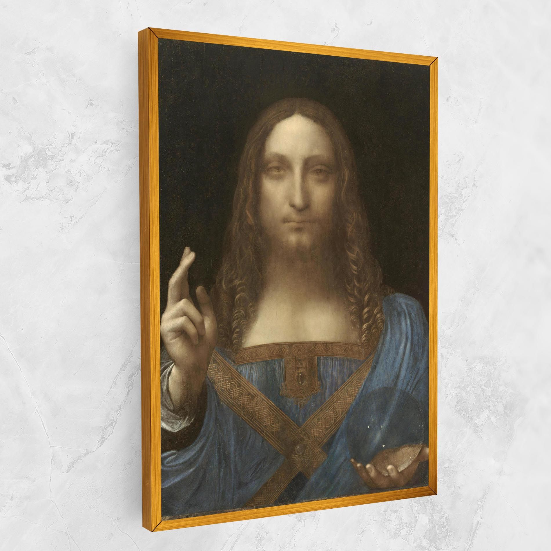 Leonardo Da Vinci Salvator Mundi mockup 1