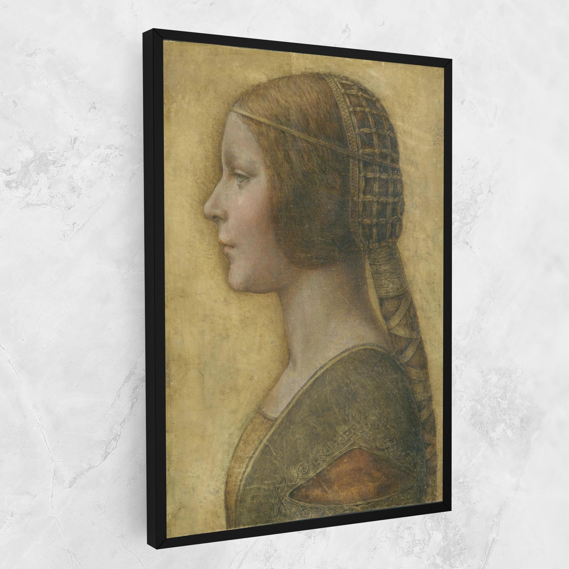 Profile Of A Young Fiancee Da Vinci mockup 1