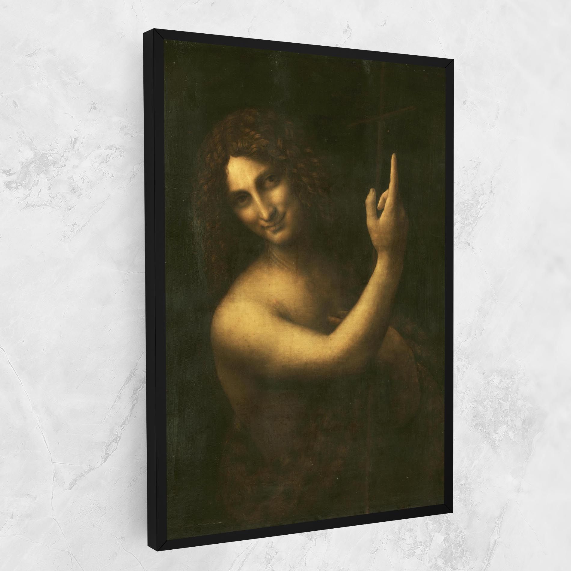 Seonardo Da Vinci Saint John The Baptist mockup 1