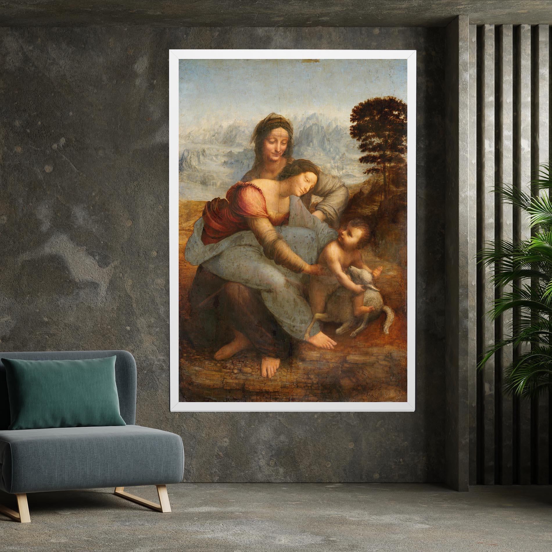 Картина на платно Leonardo Da Vinci Virgin And Child With St Anne mockup 7
