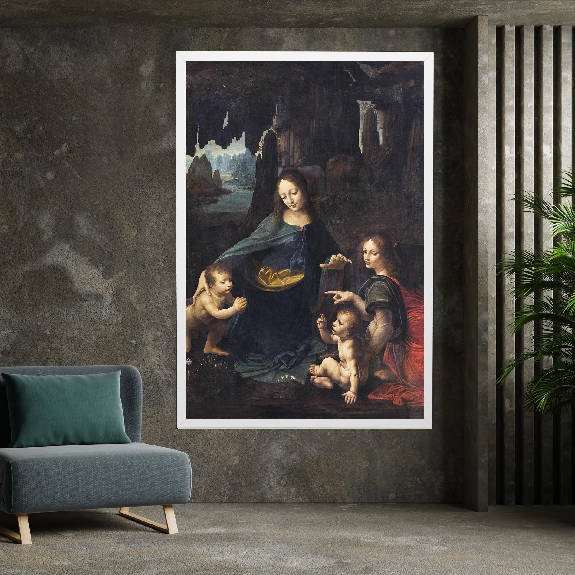 The Virgin Of The Rocks Leonardo Da Vinci mockup 7