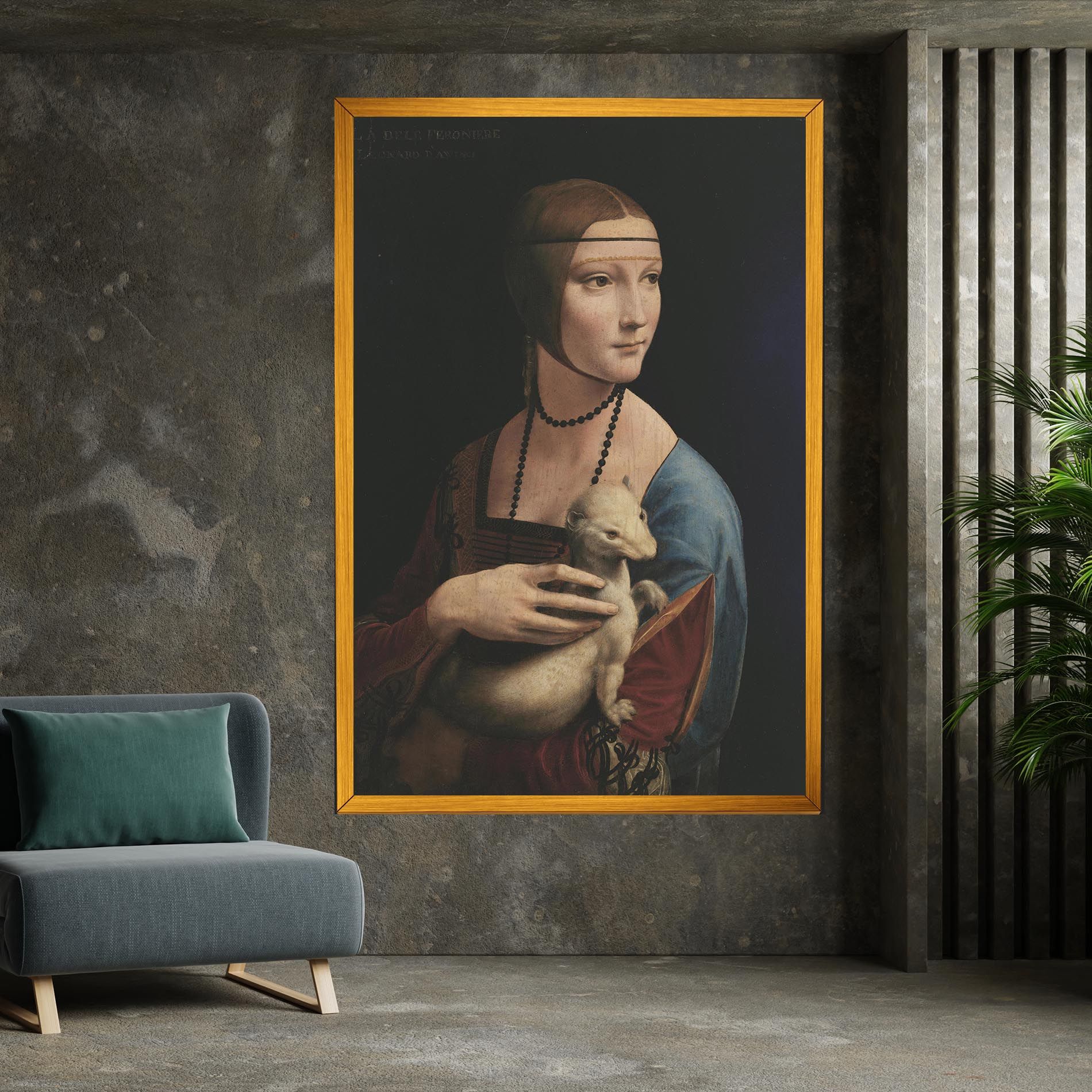 Lady With An Ermine Leonardo Da Vinci mockup 7