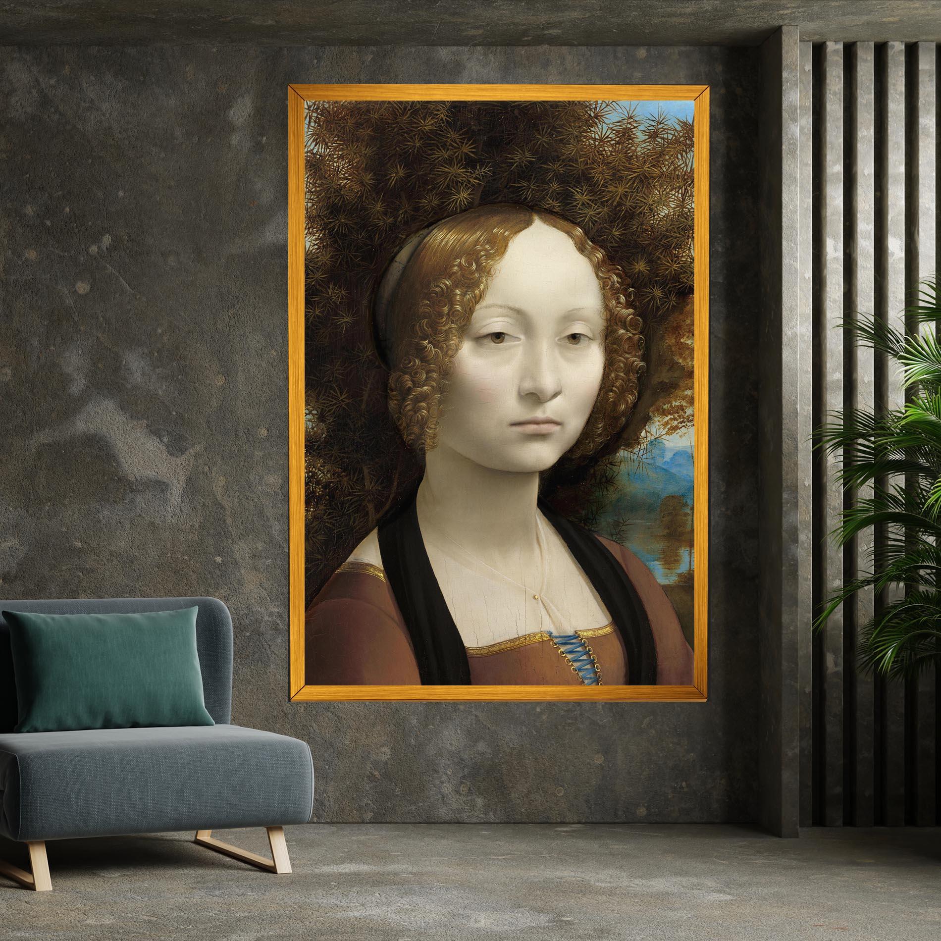 Картина на платно Leonardo Da Vinci Ginevra De Benci mockup 7