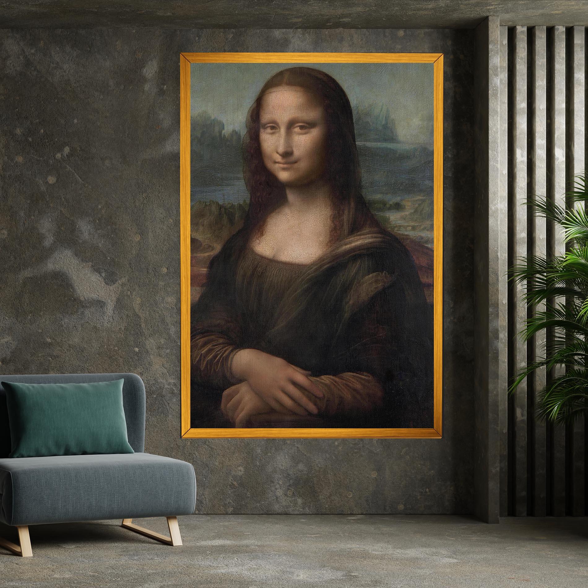 Картина на платно Mona Lisa By Leonardo Da Vinci mockup 7