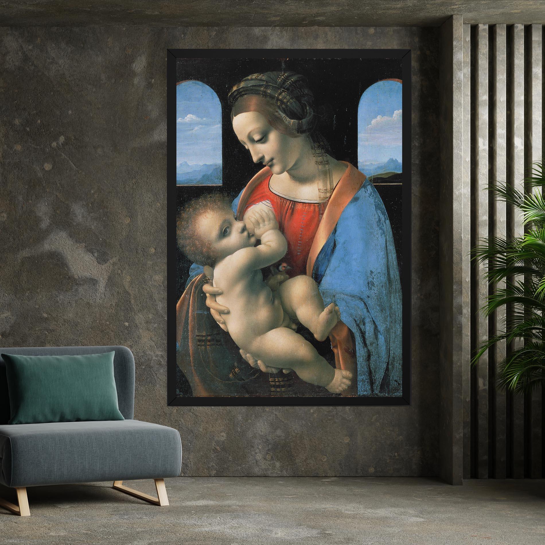 Картина на платно Leonardo Da Vinci Attributed Madonna Litta mockup 7
